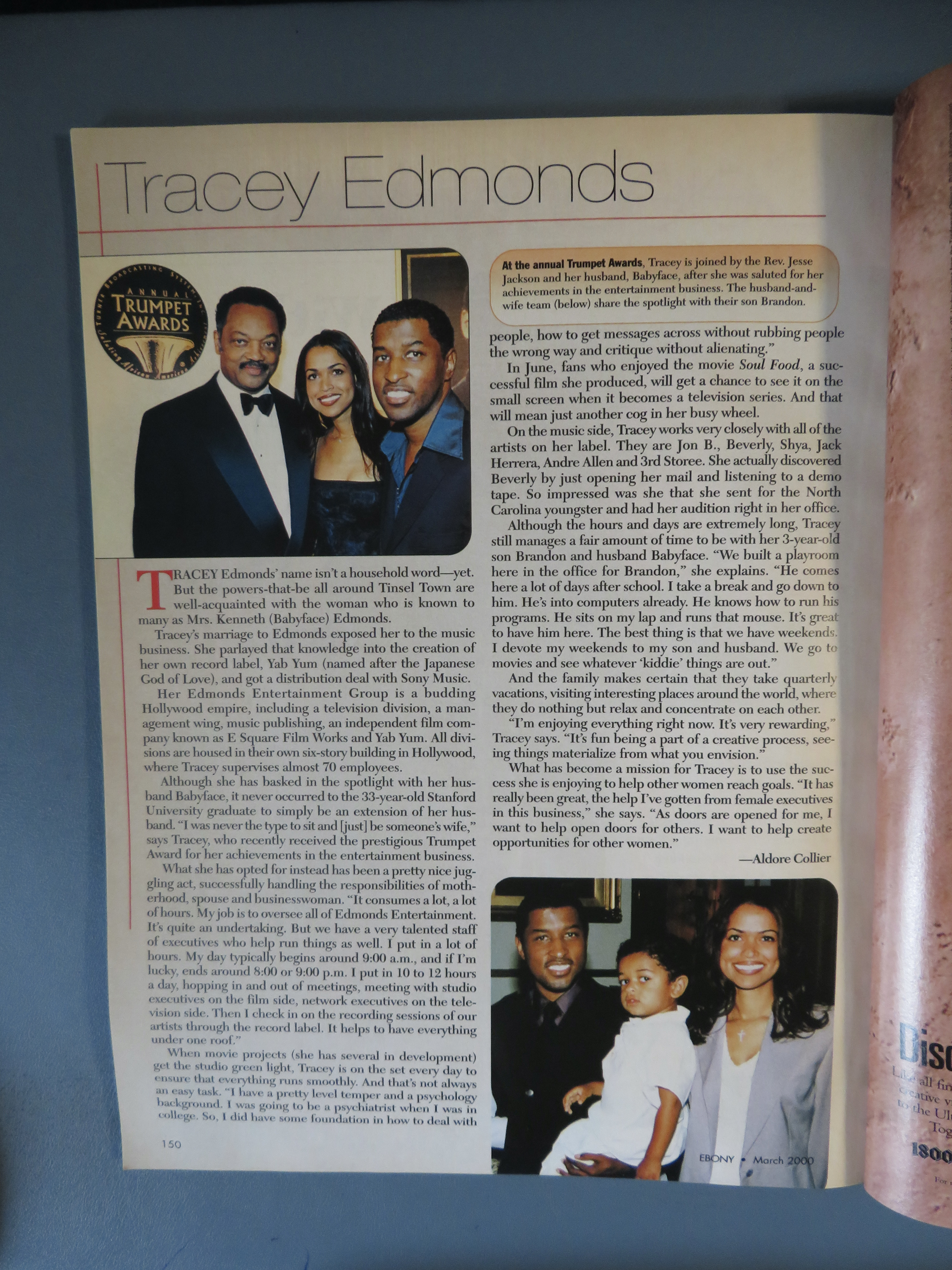 Ebony Magazine - March 2000 - Celebrity Wives