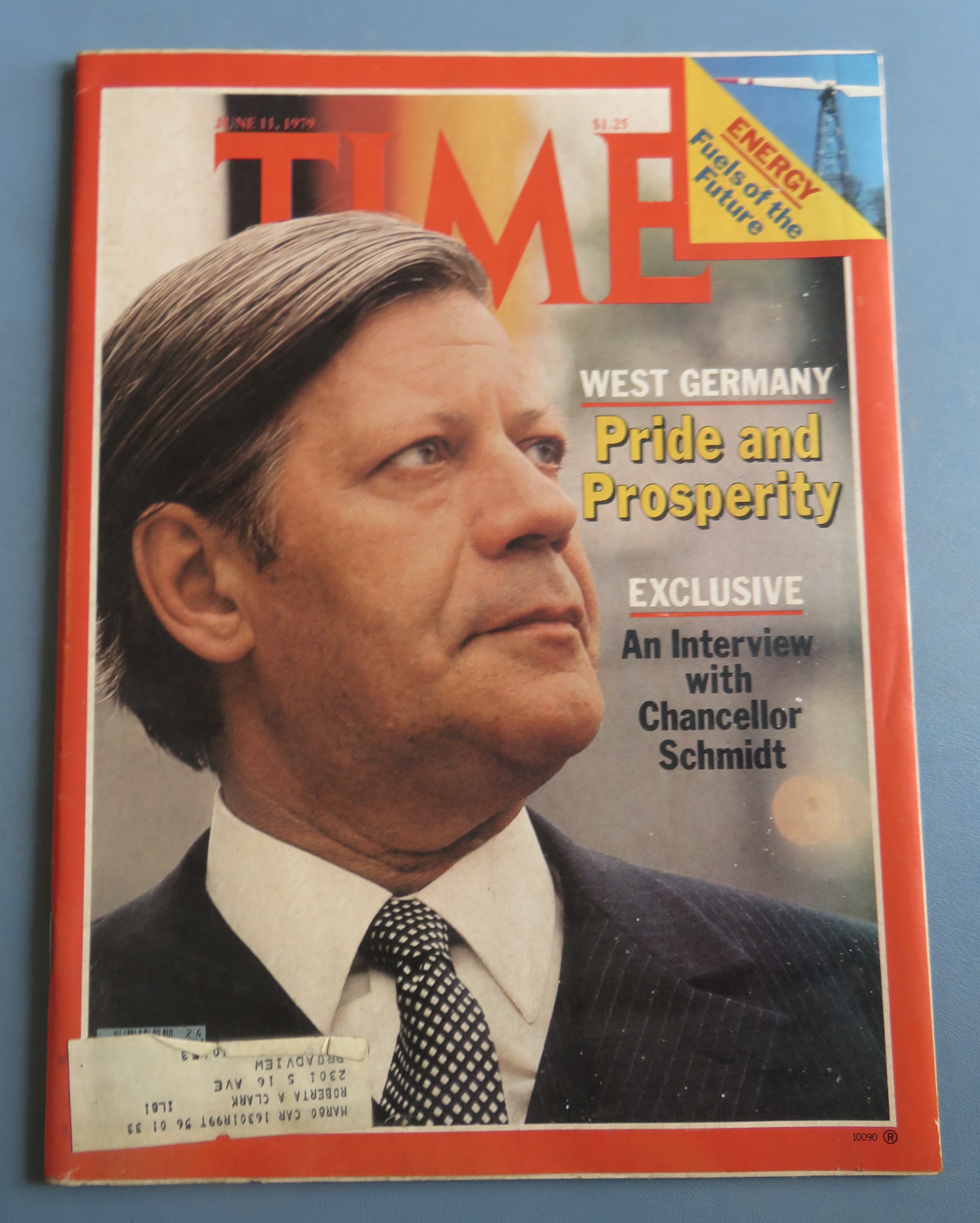 Time Magazine June 11, 1979 Chancellor Schmidt