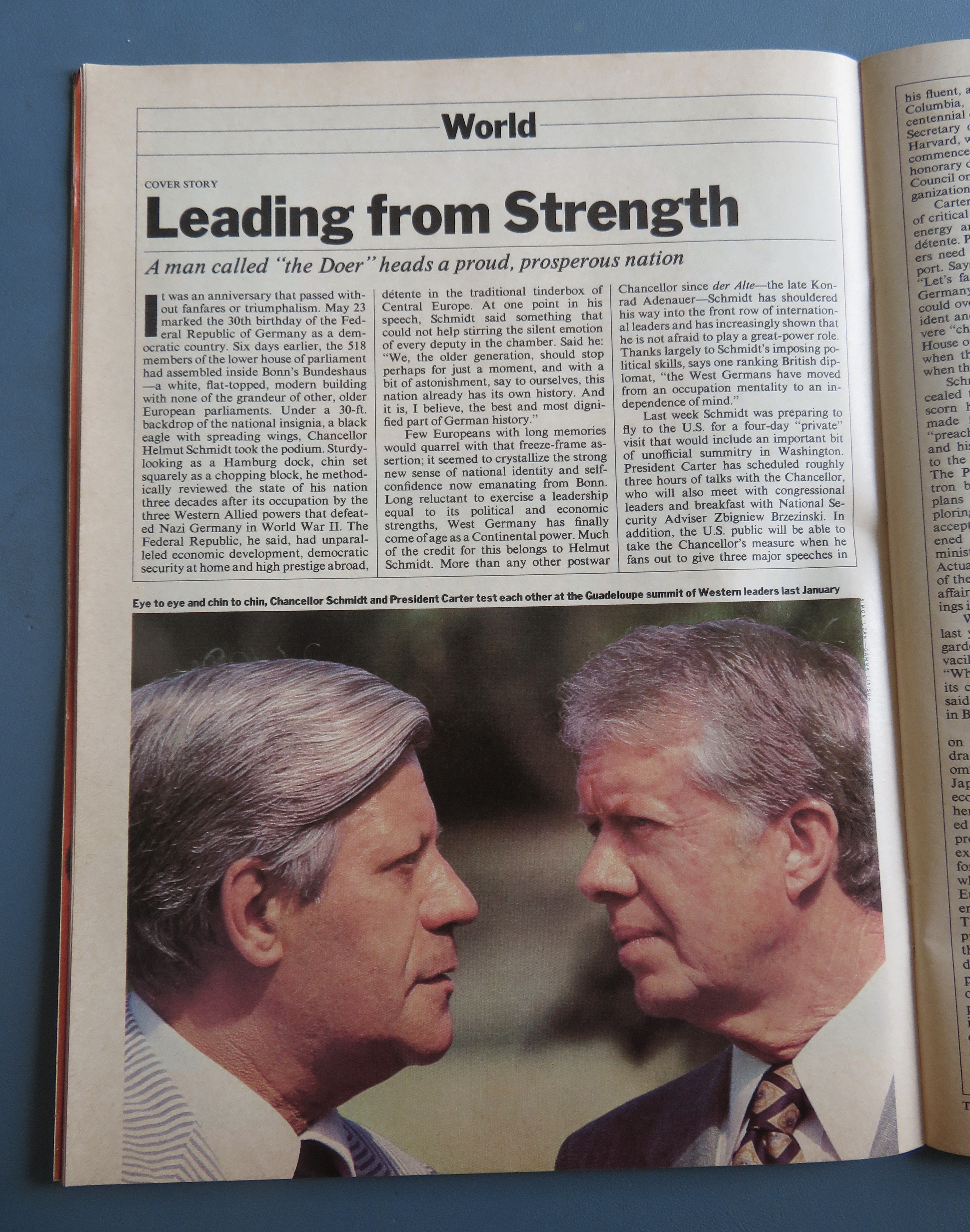 Time Magazine June 11, 1979 Chancellor Schmidt