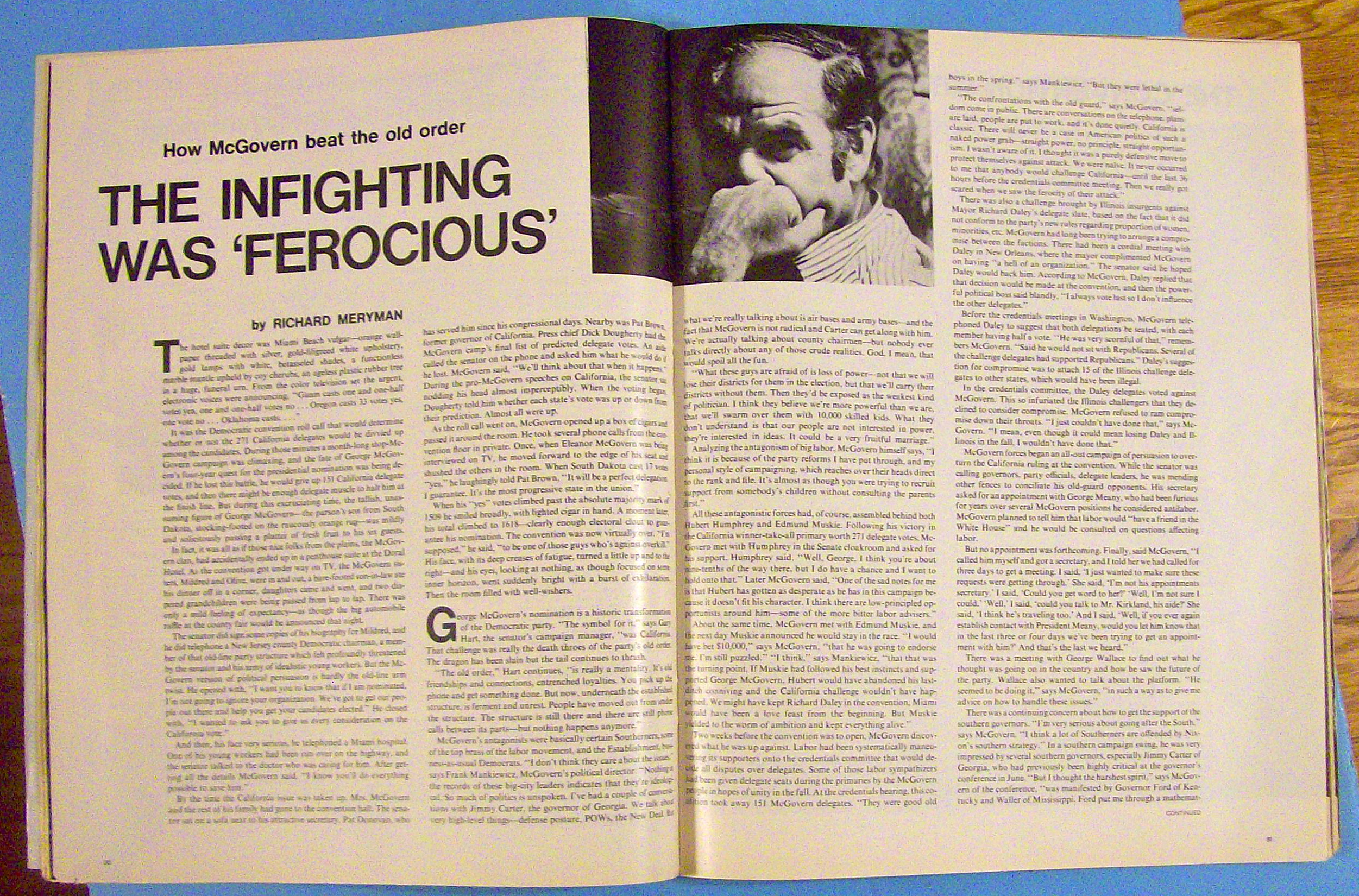 Life Magazine July 21, 1972 The McGoverns