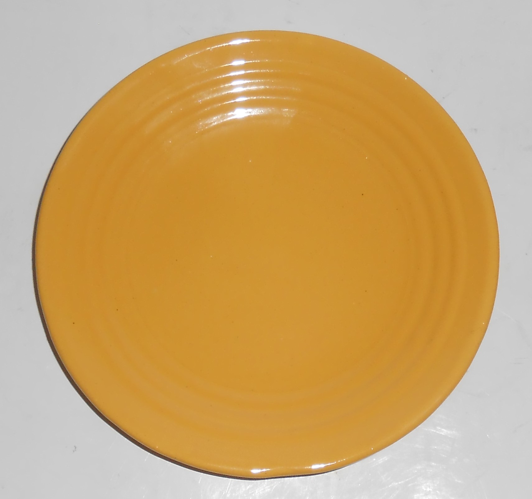 Bauer Pottery Ring Ware Yellow Bread Plate