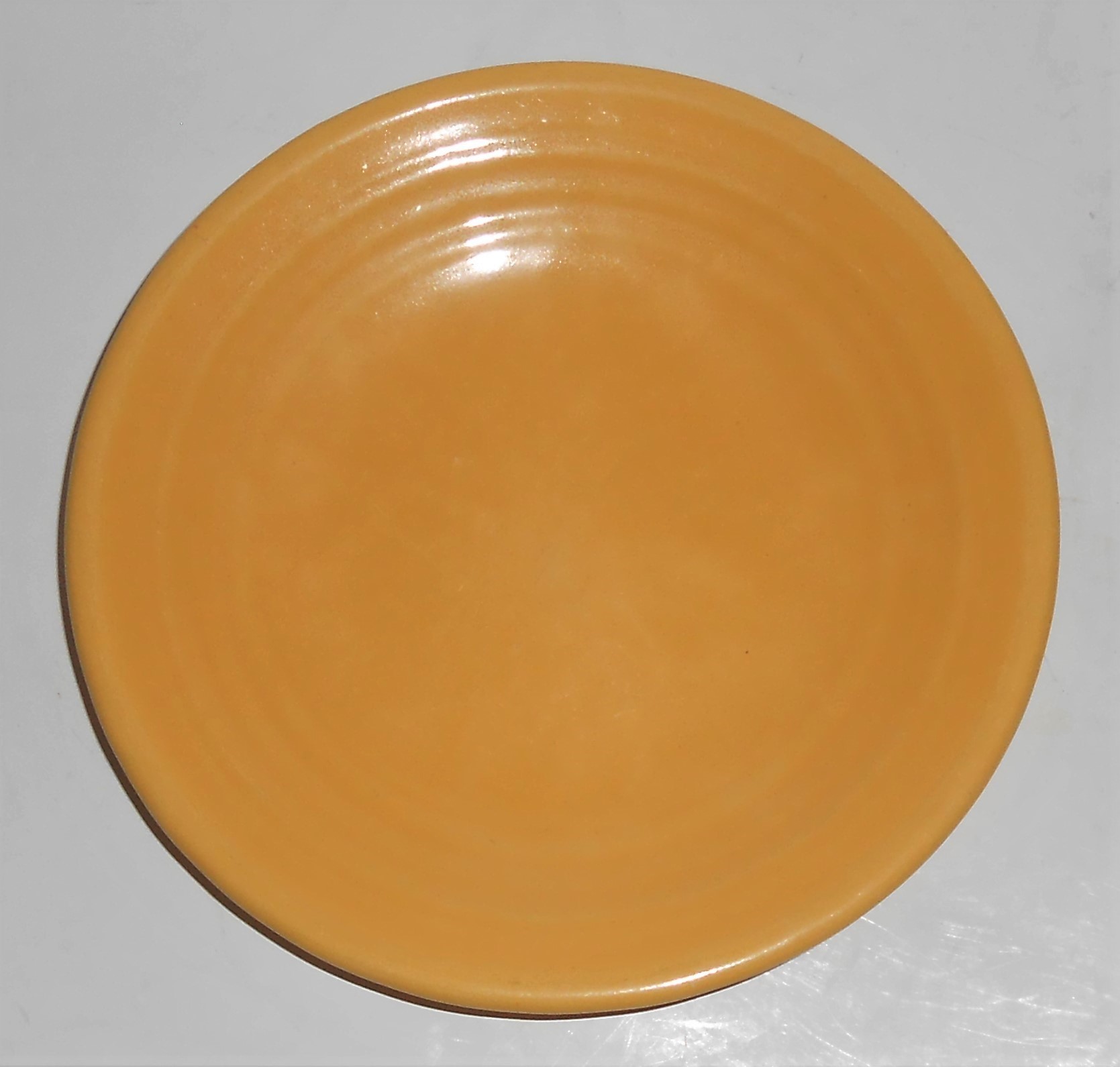 Bauer Pottery Ring Ware Yellow Bread Plate