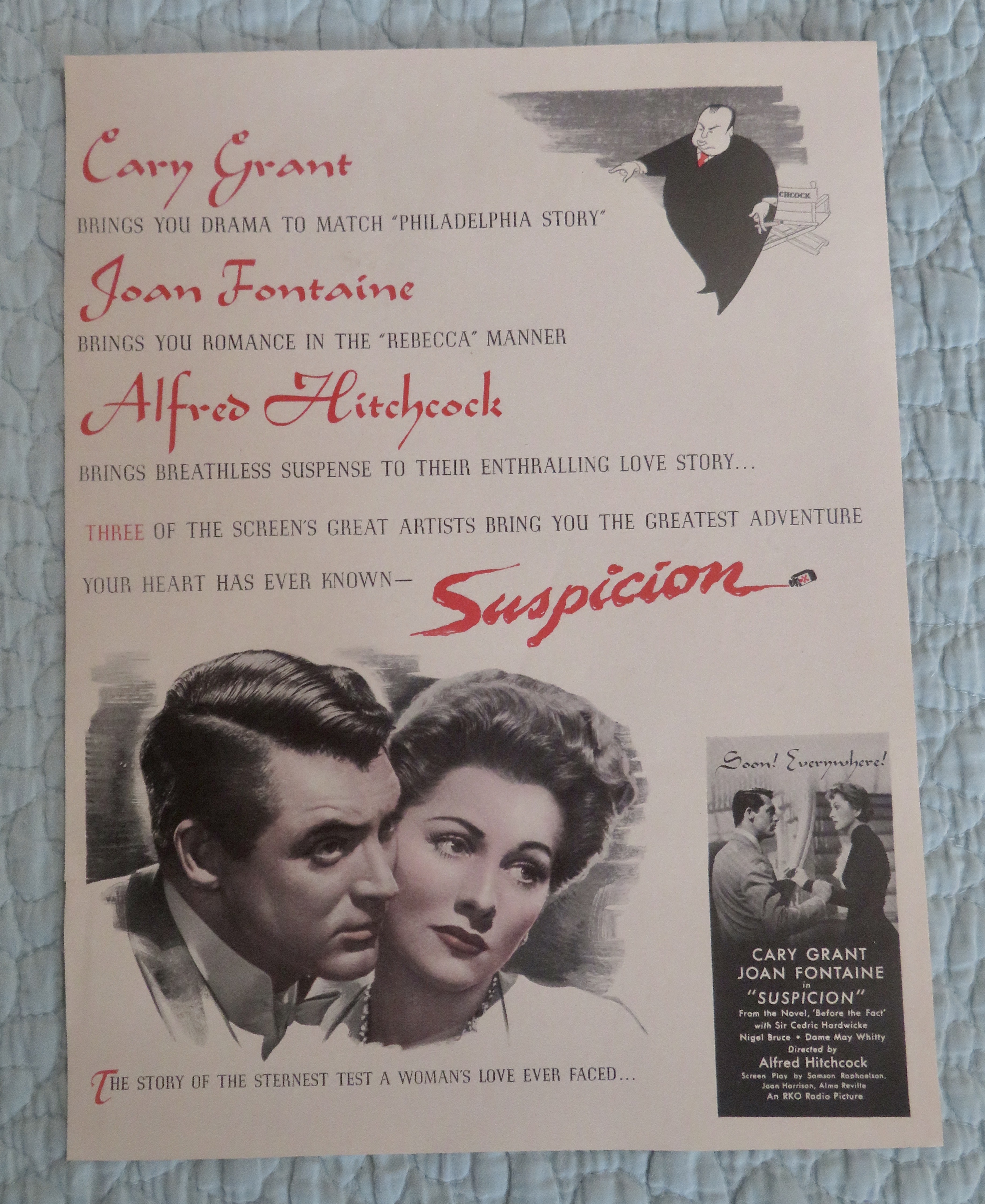 1941 Alfred Hitchcock's Suspicion with Cary Grant