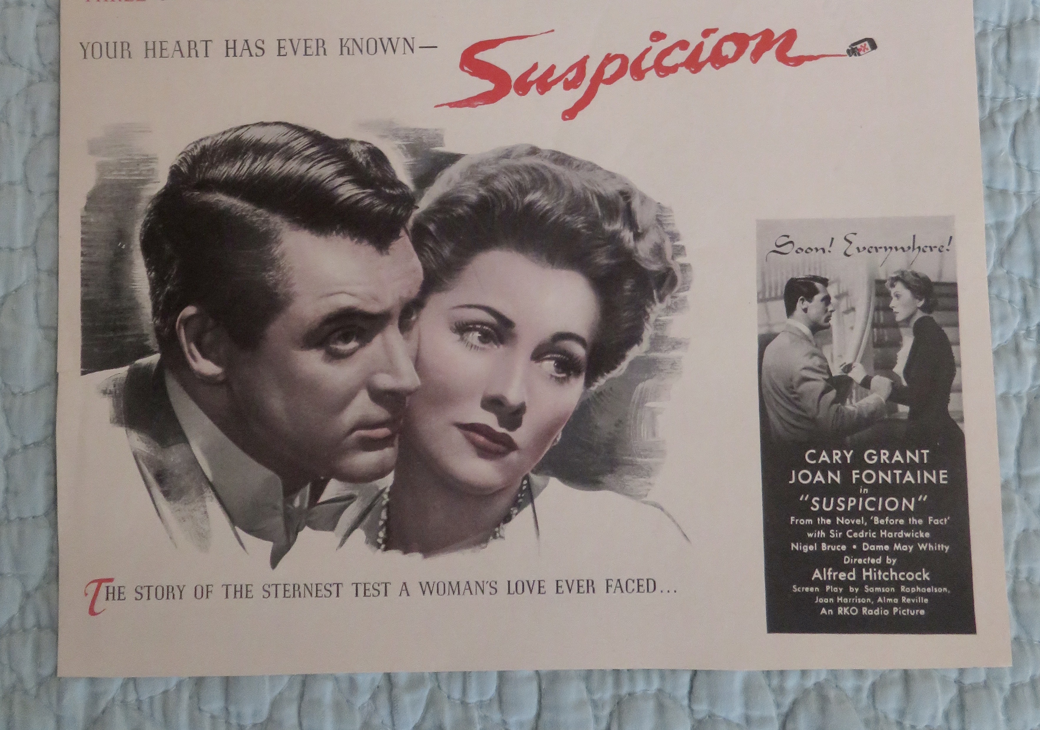 1941 Alfred Hitchcock's Suspicion with Cary Grant