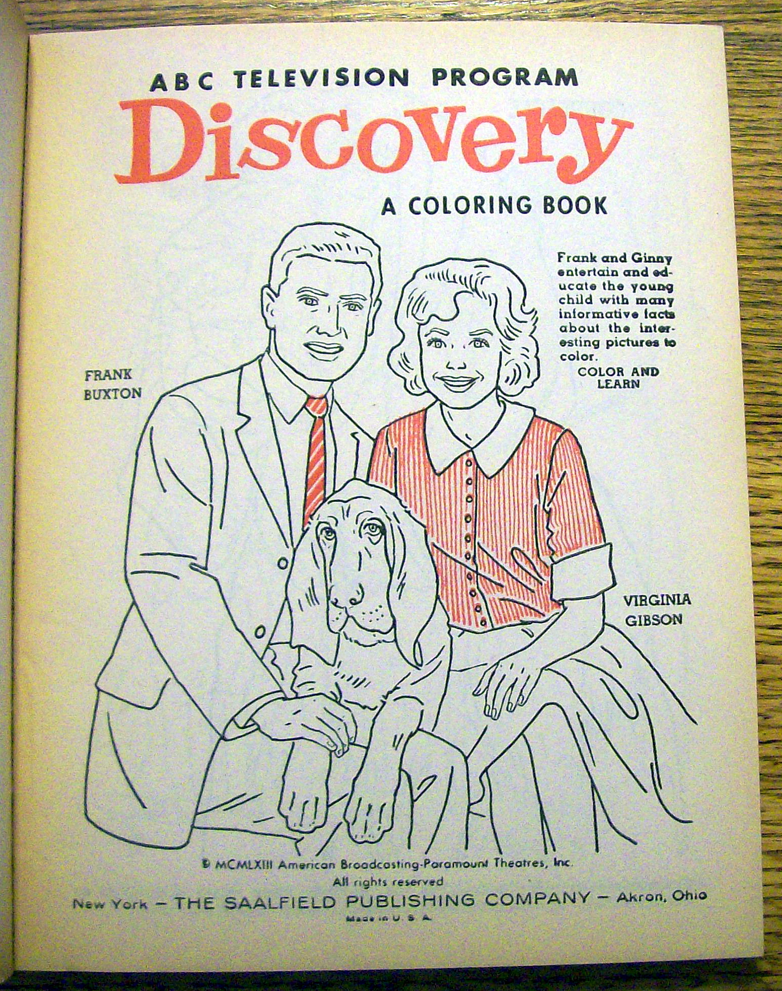 Discovery Color And Learn Book 1963 (ABC-TV)
