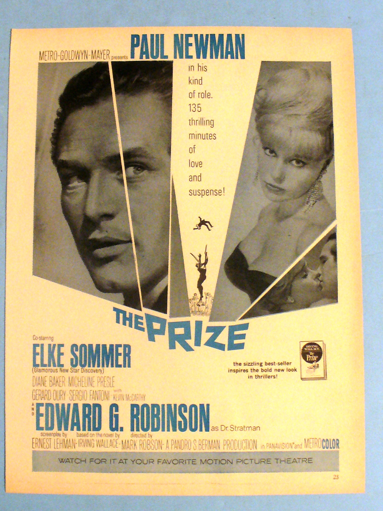 1963 The Prize with Paul Newman & Elke Sommer