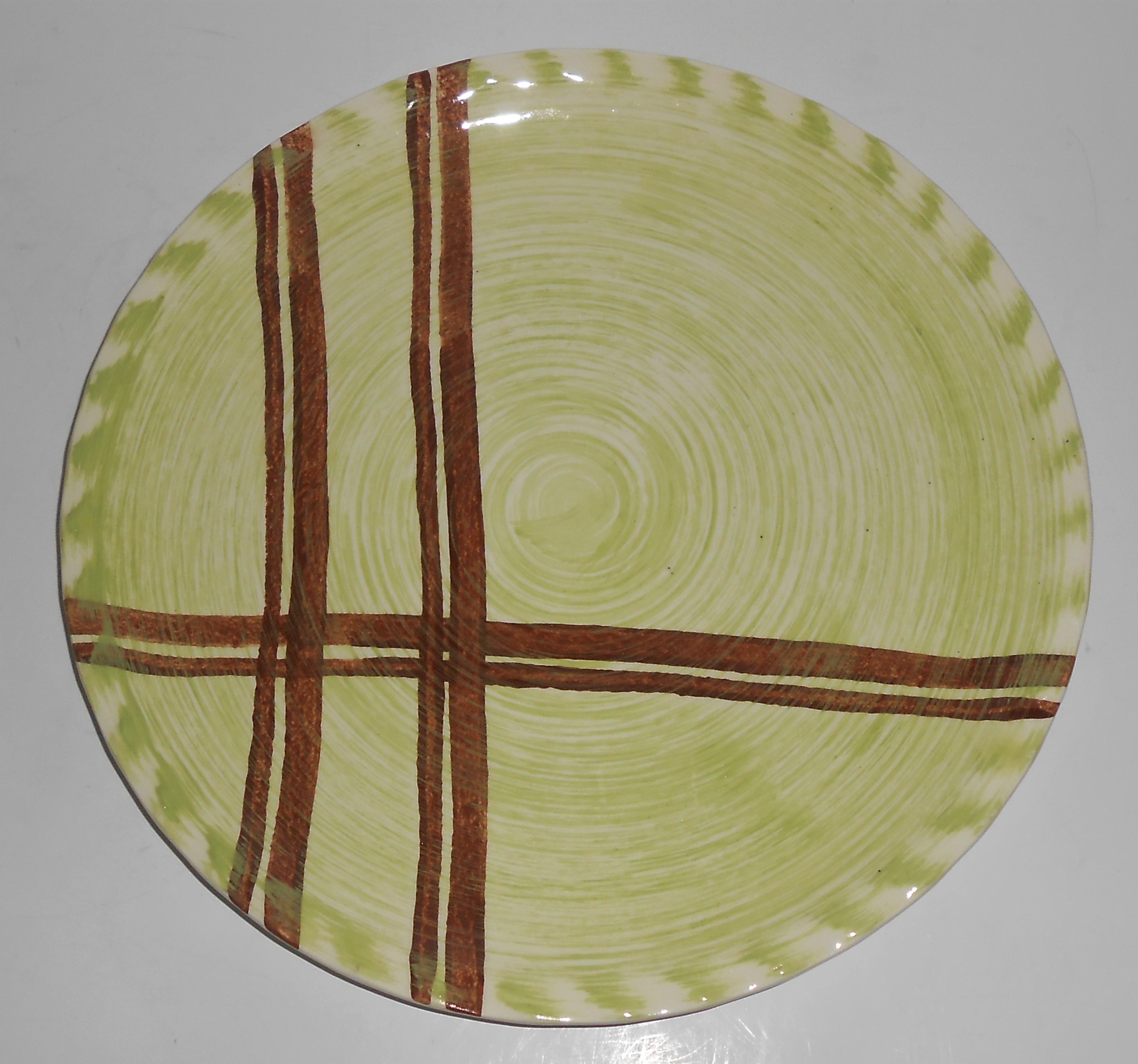 Blue Ridge Southern Pottery Piedmont Plaid Lunch Plate