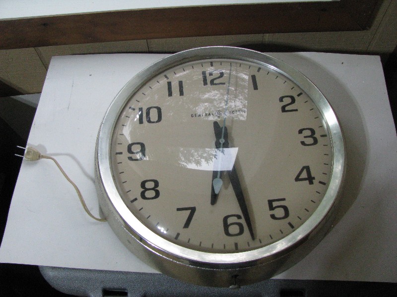 Vintage General Electric Industrial Schoolhouse Wall Clock