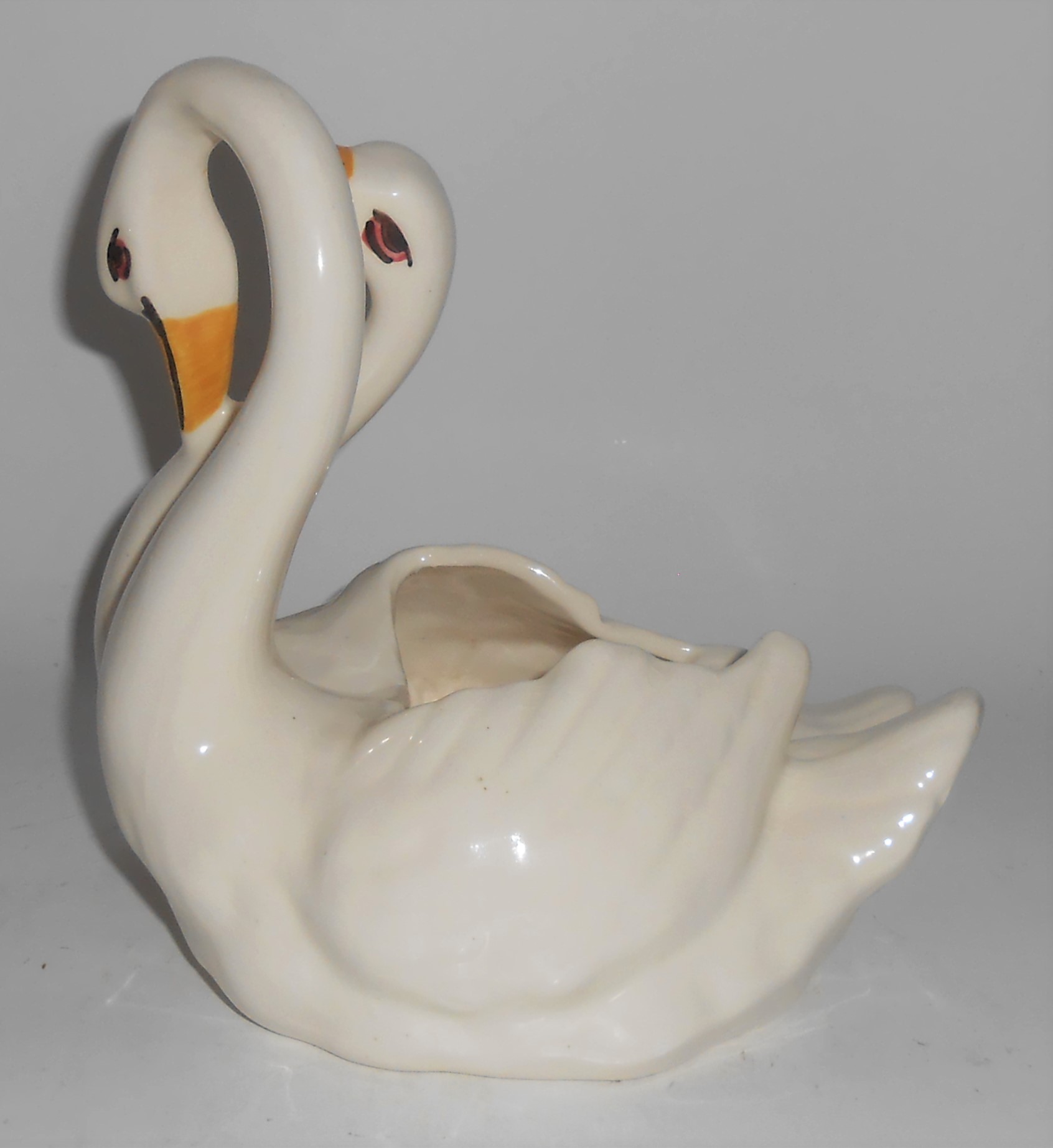 Camark Art Pottery Double Swan Planter