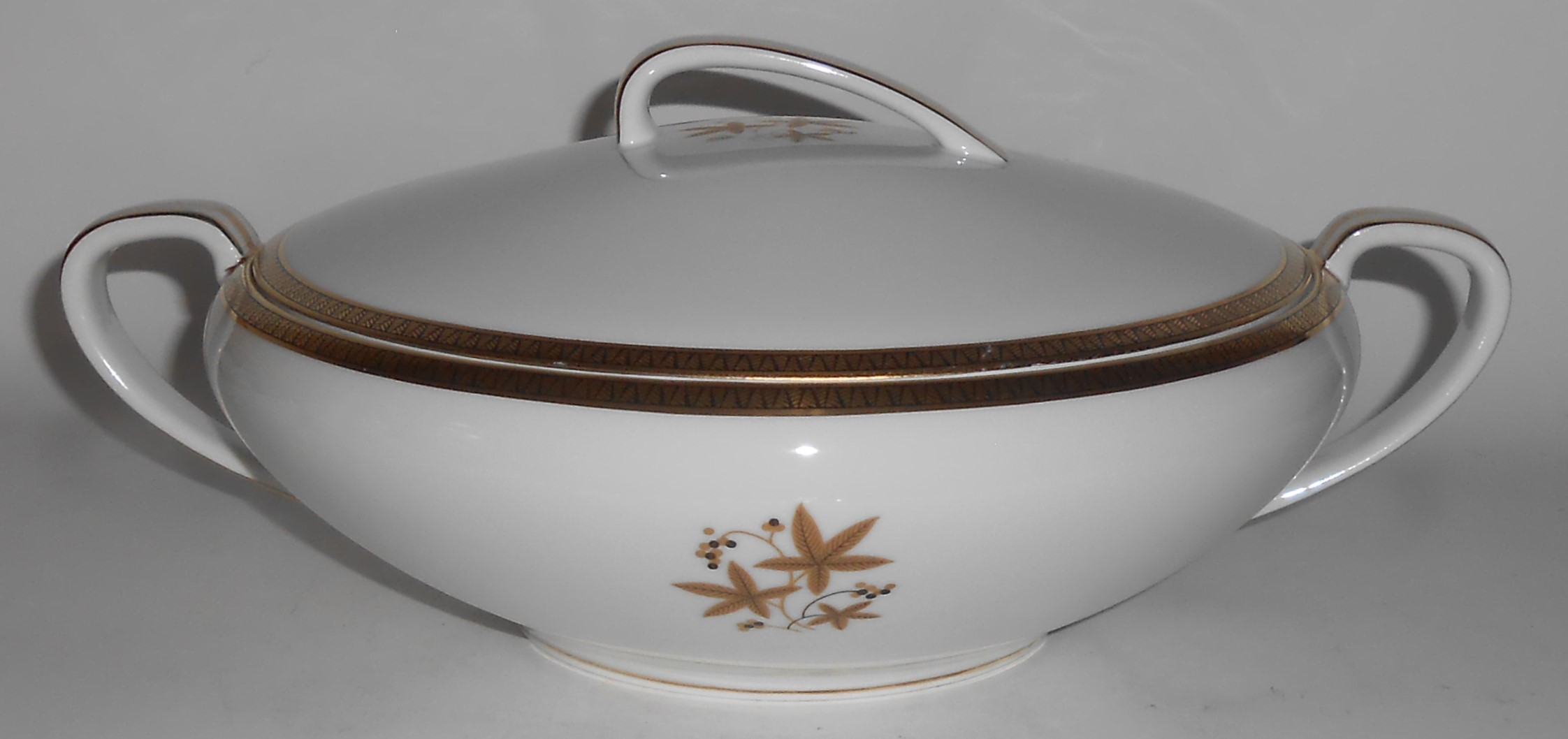 Noritake Porcelain China 5595 Goldston W/Gold Covered V