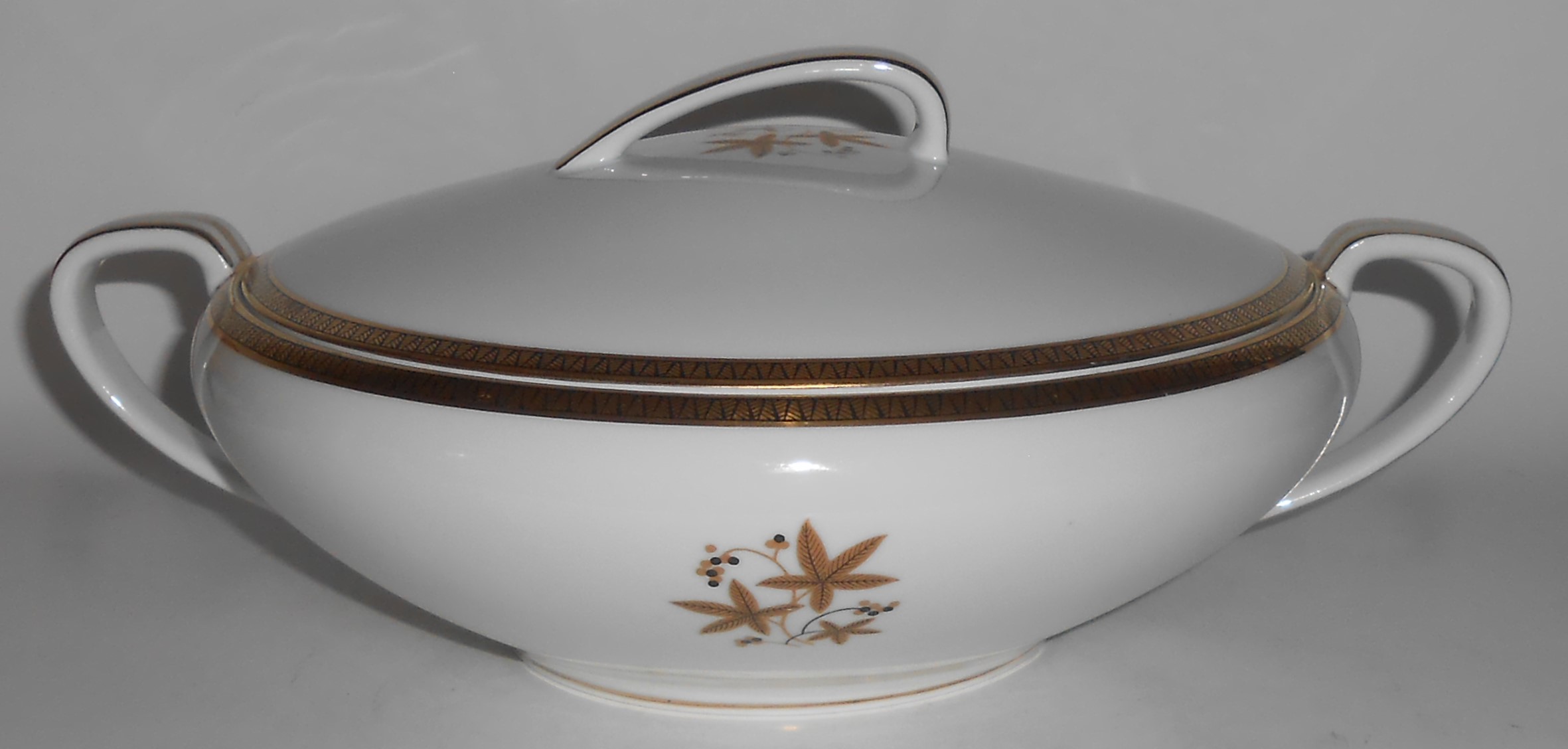 Noritake Porcelain China 5595 Goldston W/Gold Covered V