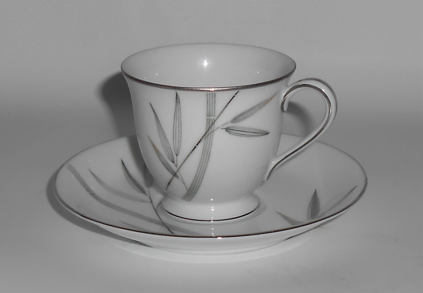 Noritake Porcelain China 5791 Bambina Bamboo Platinum D