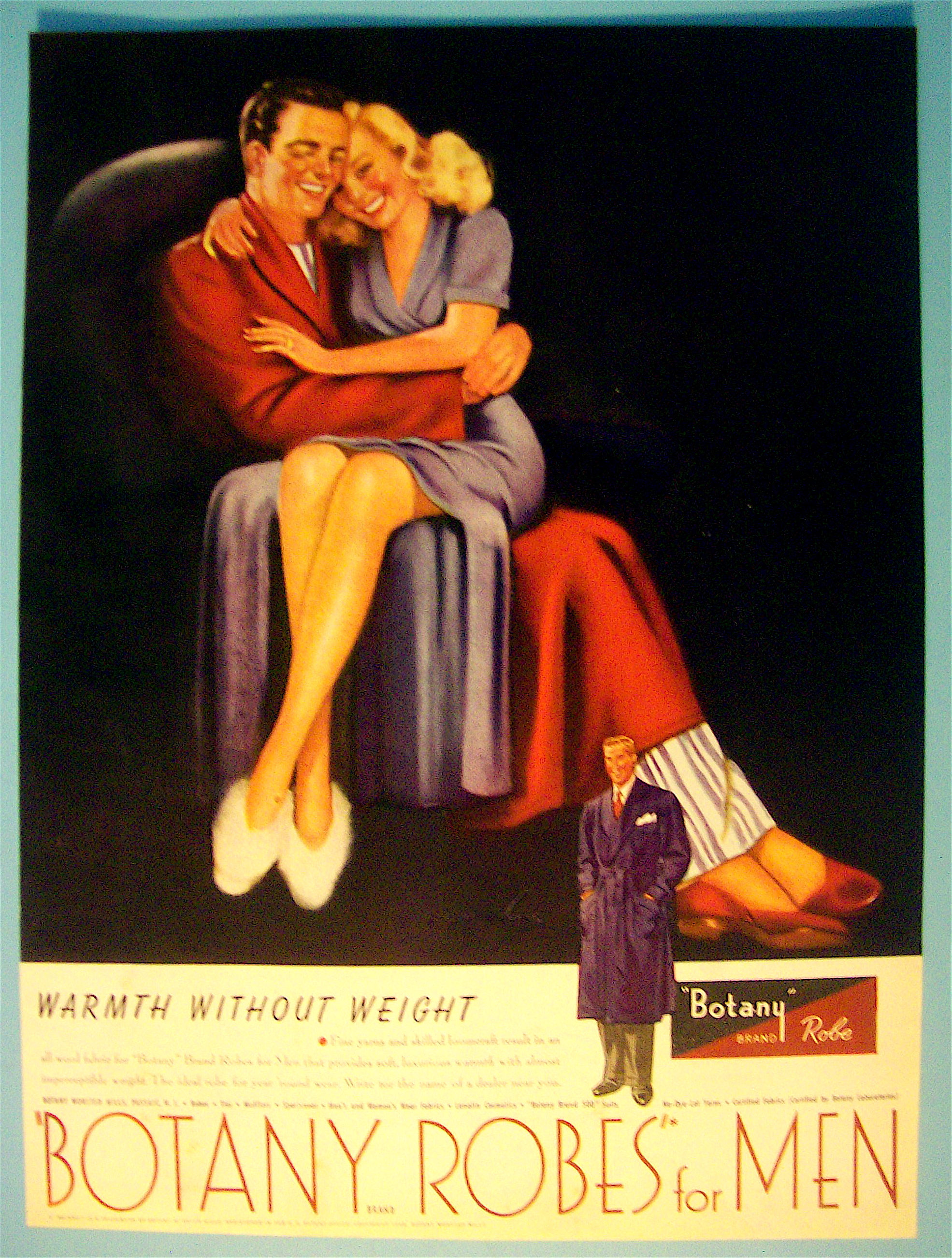 1946 Botany Robes For Men with Woman On Man's Lap