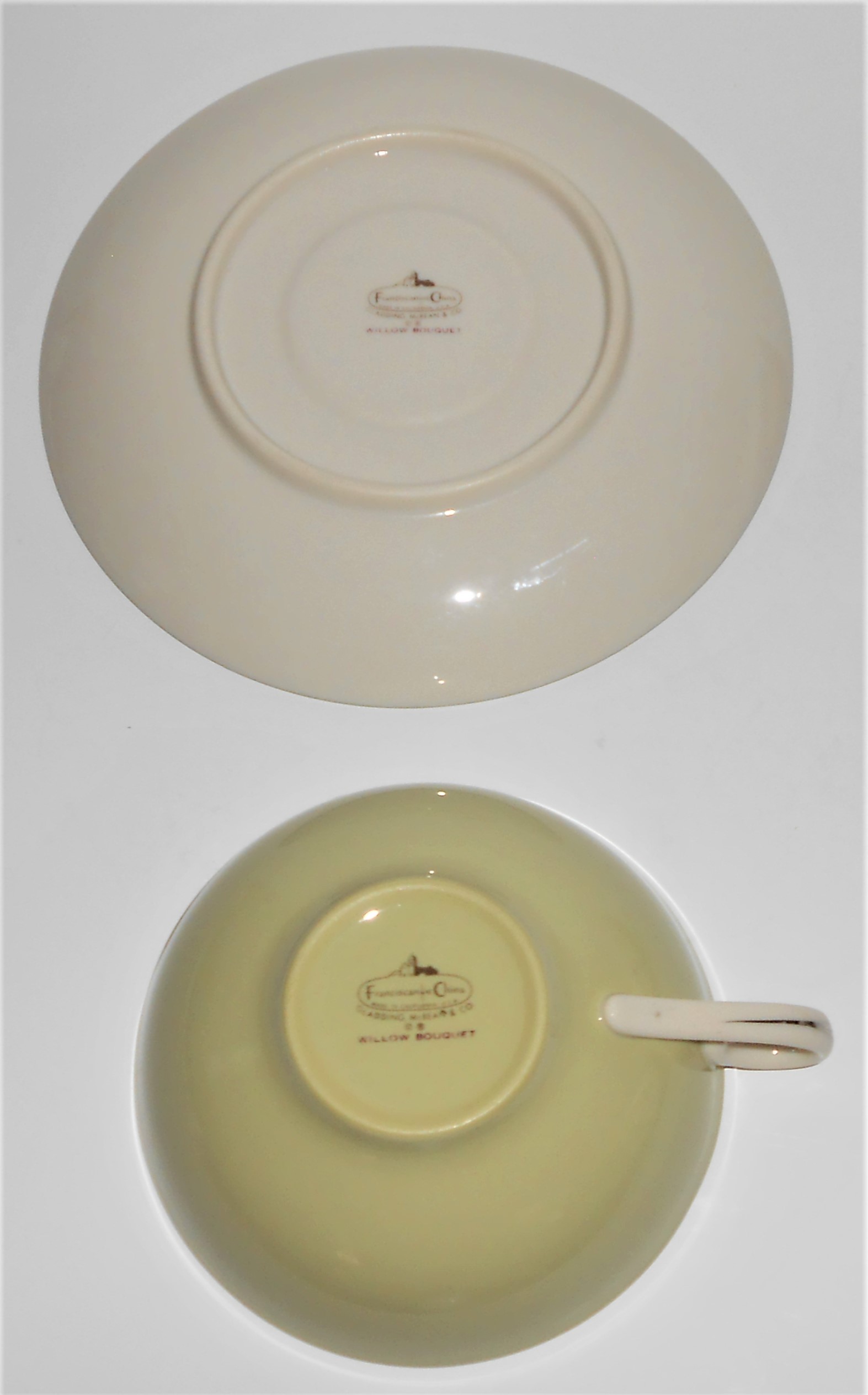 Franciscan Pottery China Willow Bouquet Cup/Saucer Set