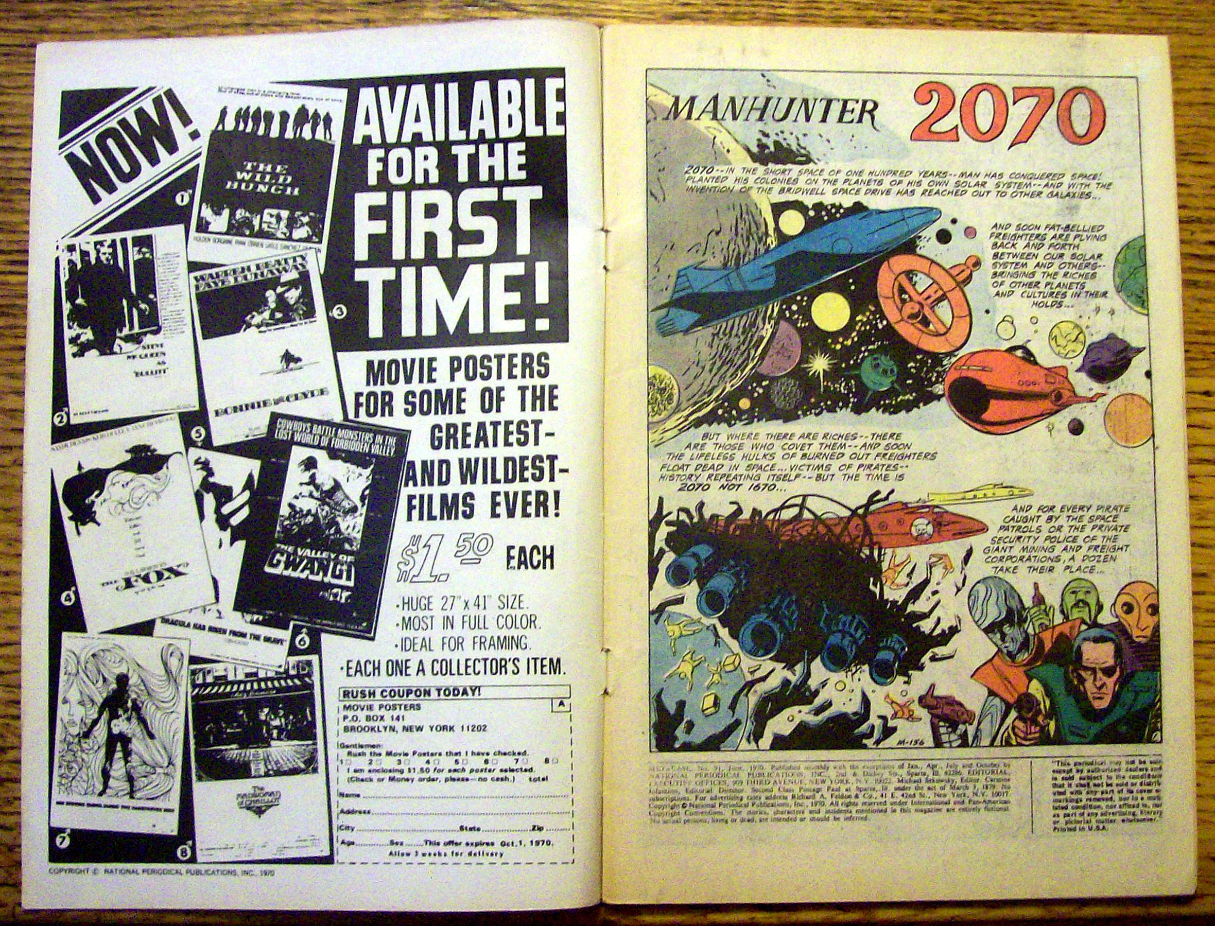 Manhunter 2070 Comic #91 June 1970
