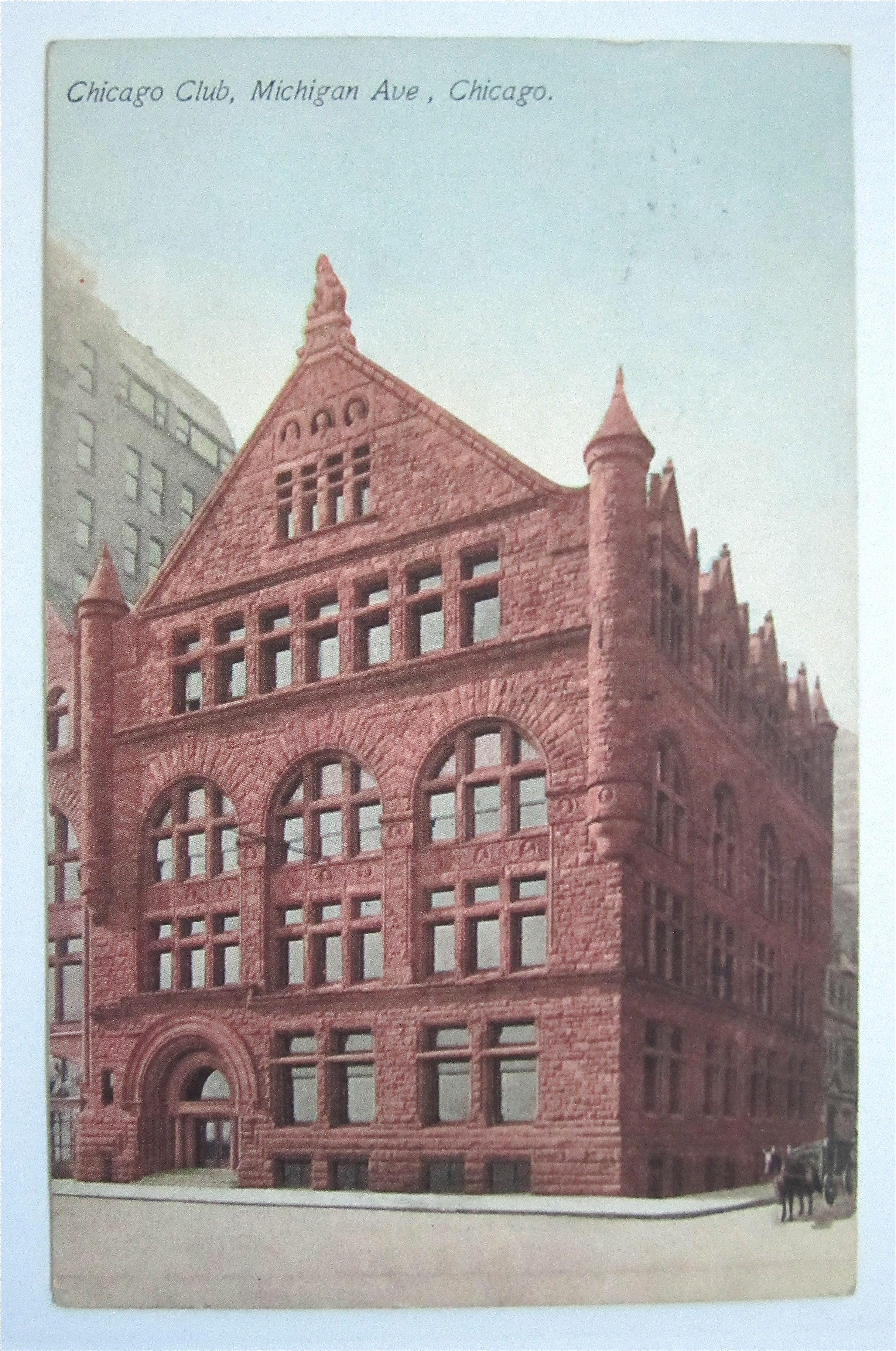 Chicago Club, Michigan Avenue, Chicago Postcard