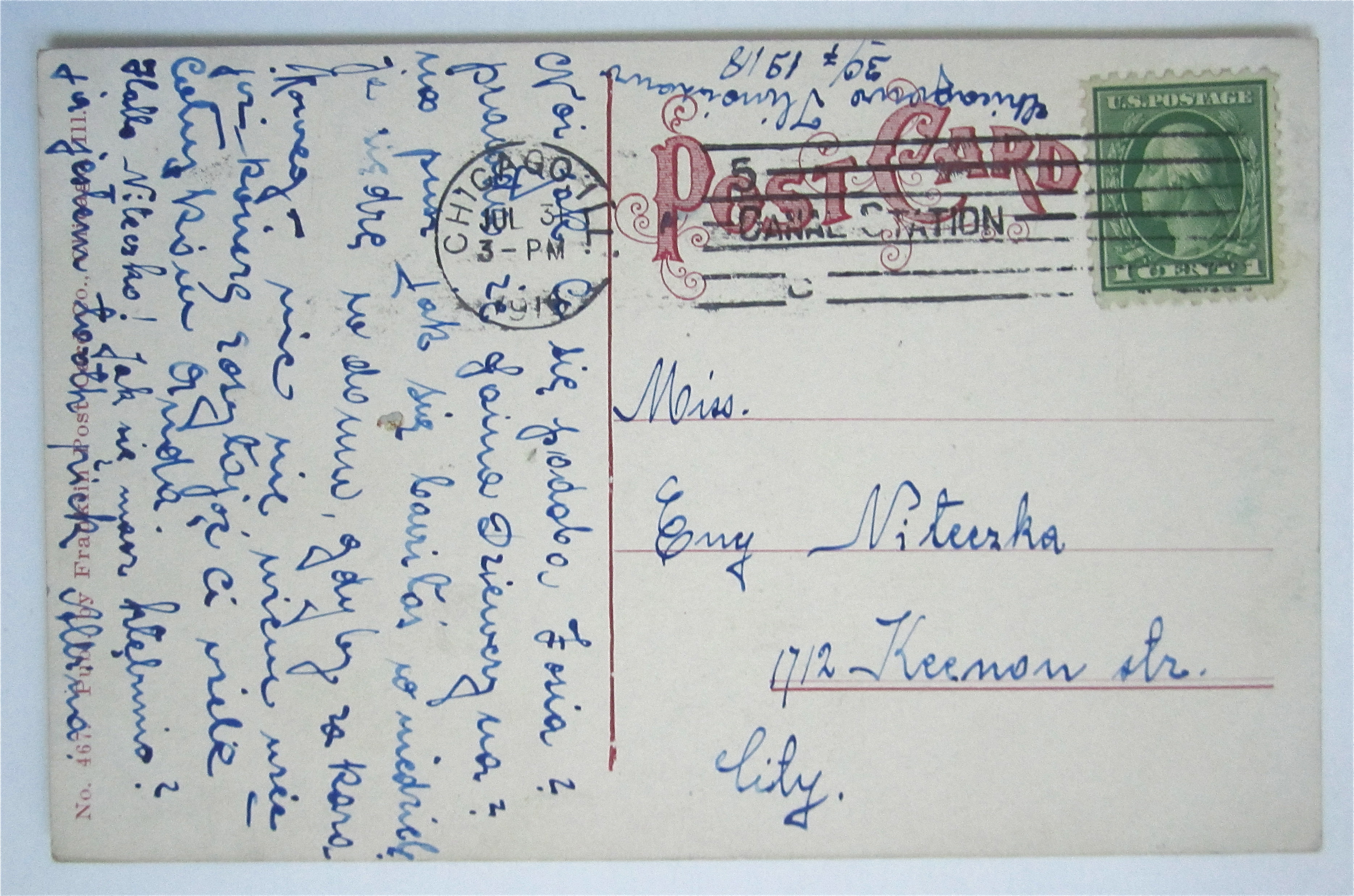 Chicago Club, Michigan Avenue, Chicago Postcard
