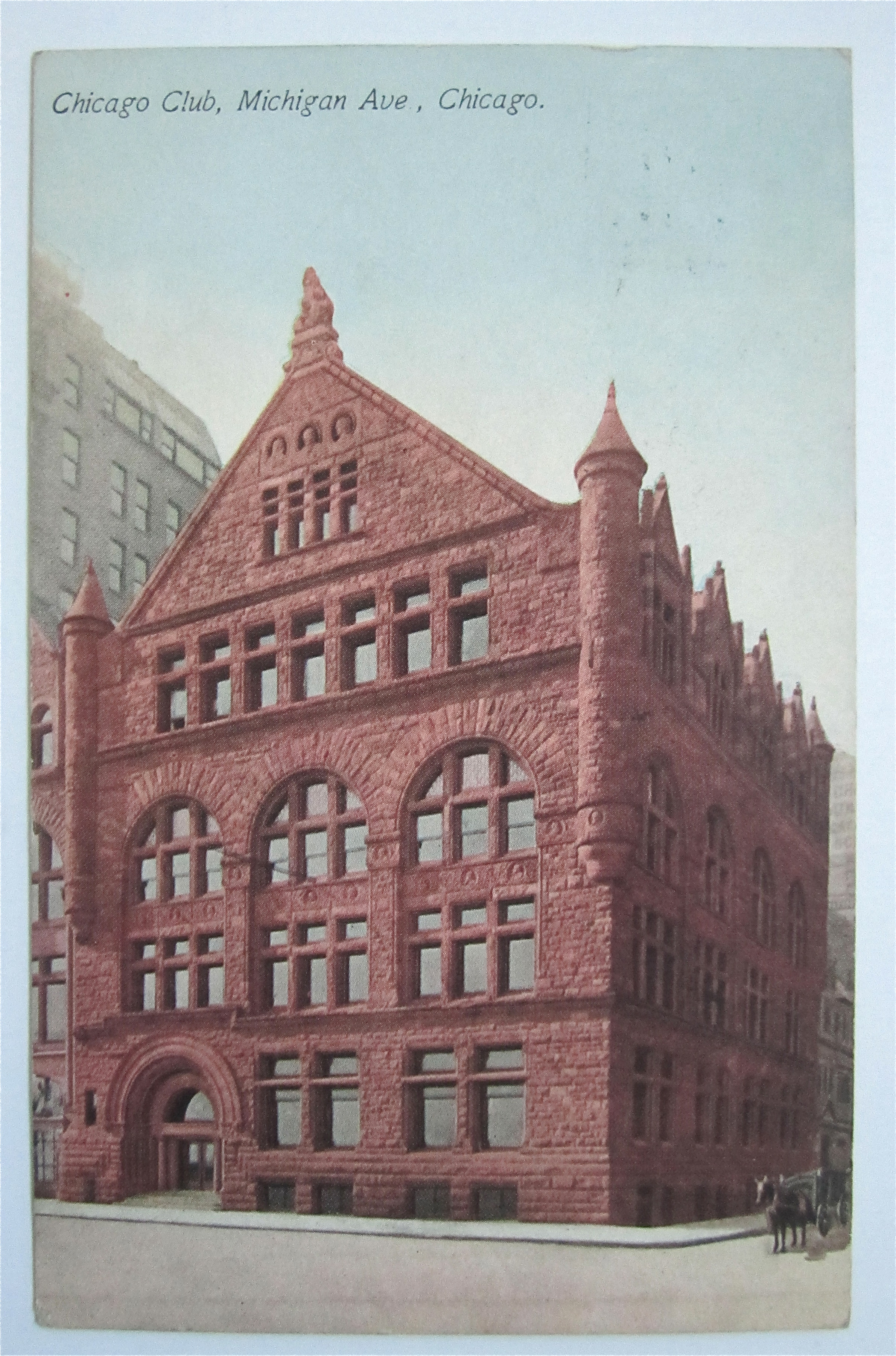 Chicago Club, Michigan Avenue, Chicago Postcard