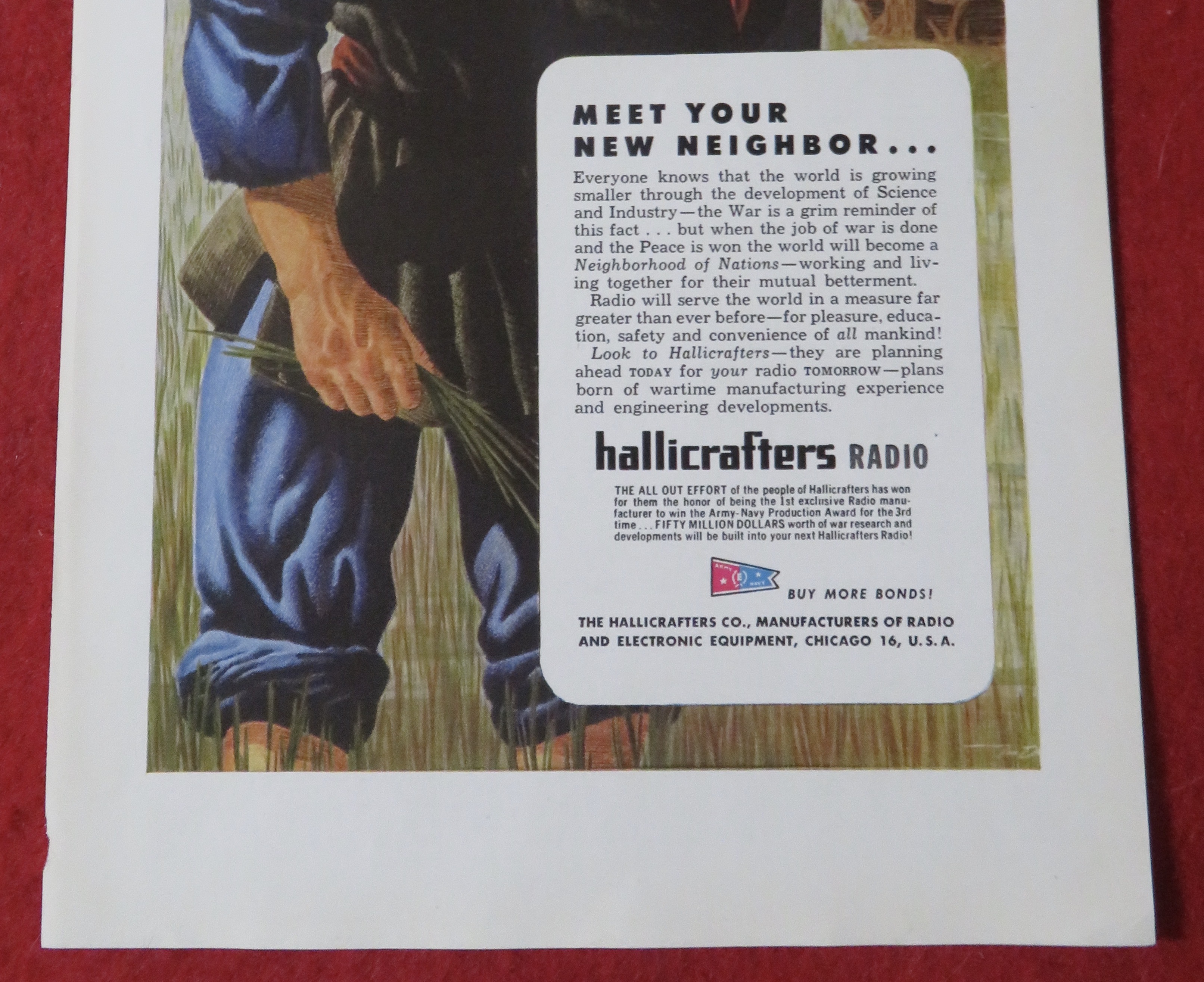 1944 Hallicrafters Radio with Chinese Man Working