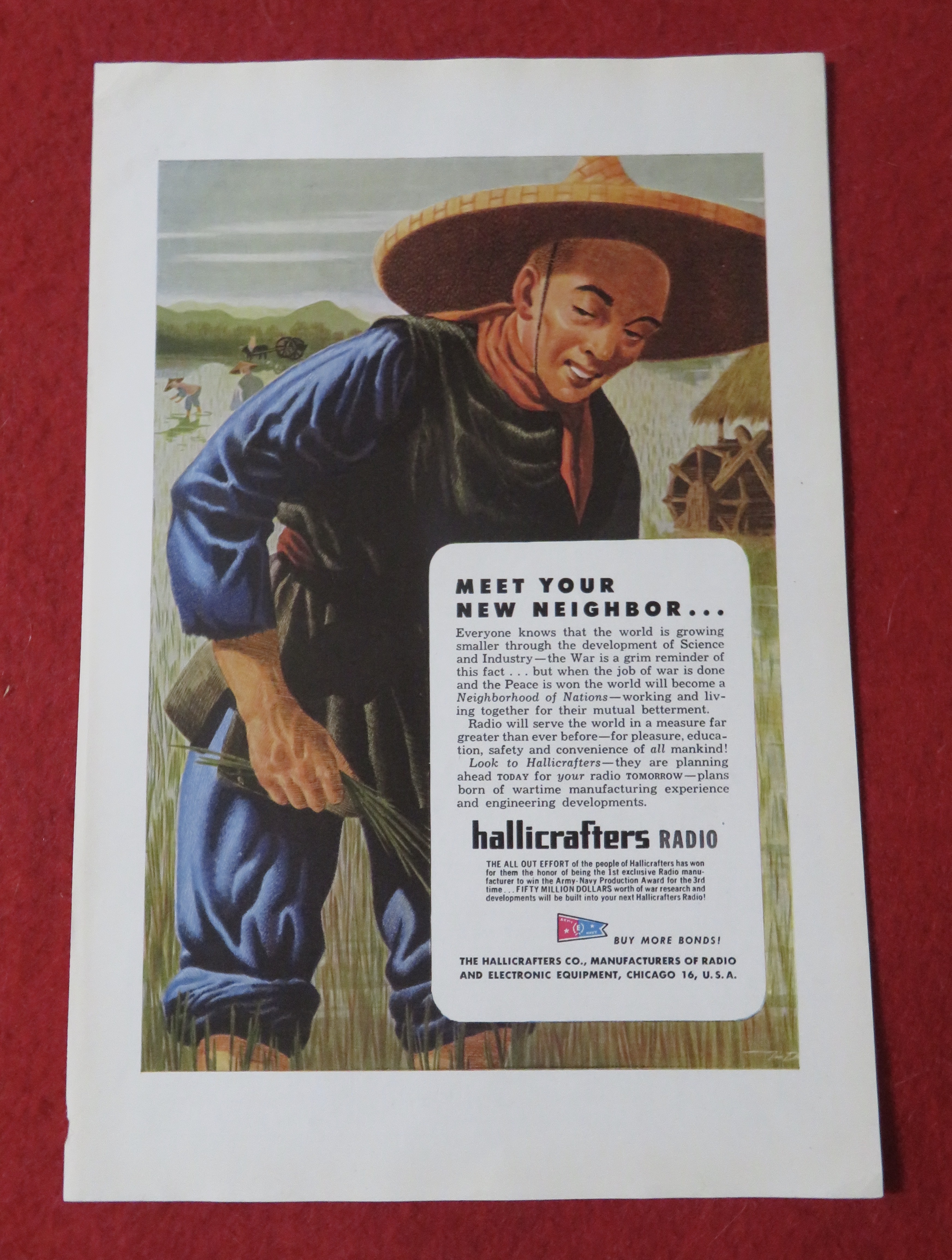 1944 Hallicrafters Radio with Chinese Man Working