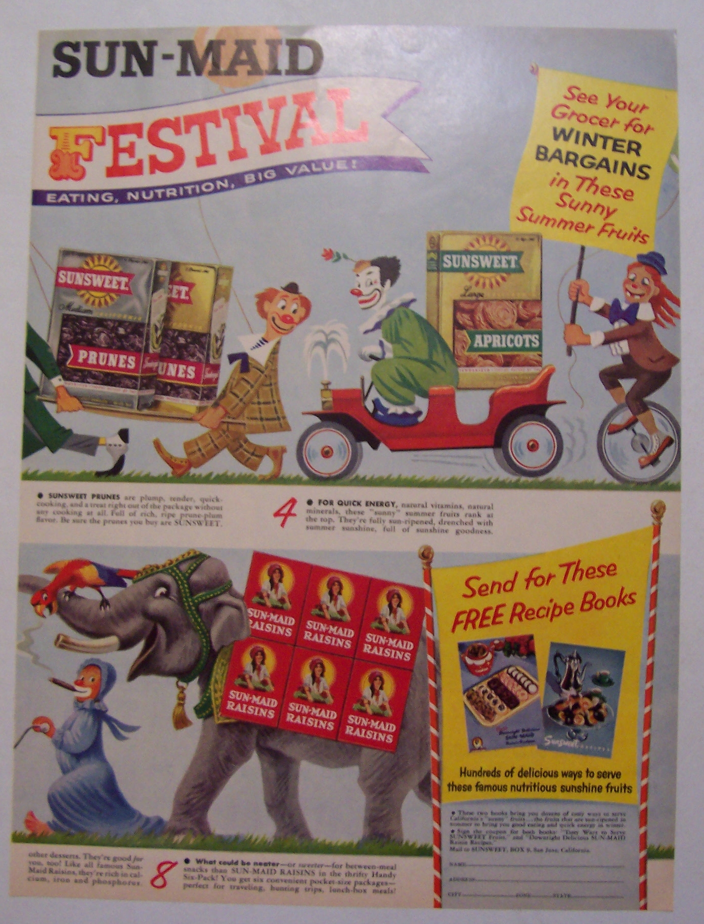 1955  Sun - Maid  &  Sun - Sweet  Festival
