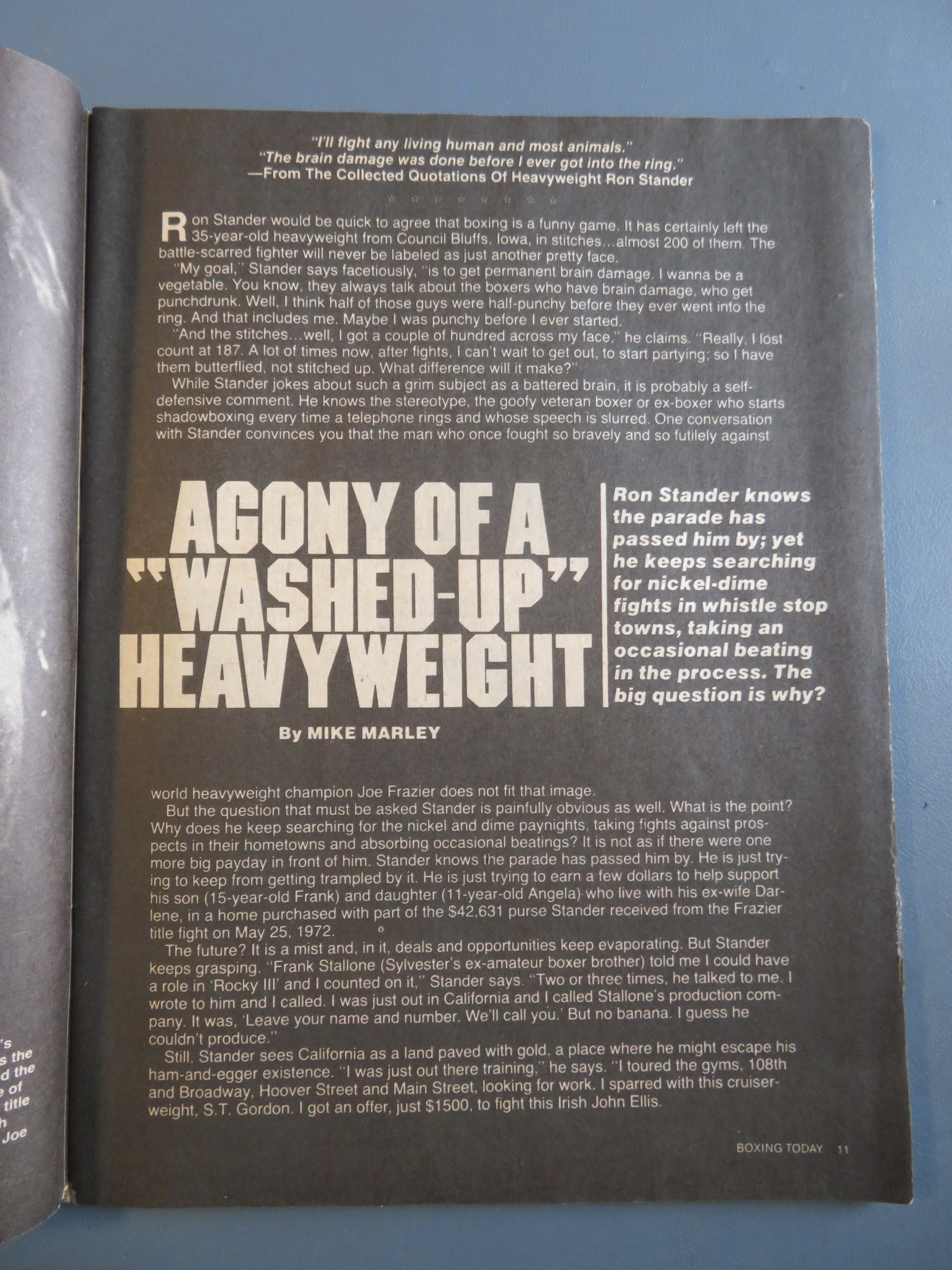 Boxing Today November 1981 Mike Weaver