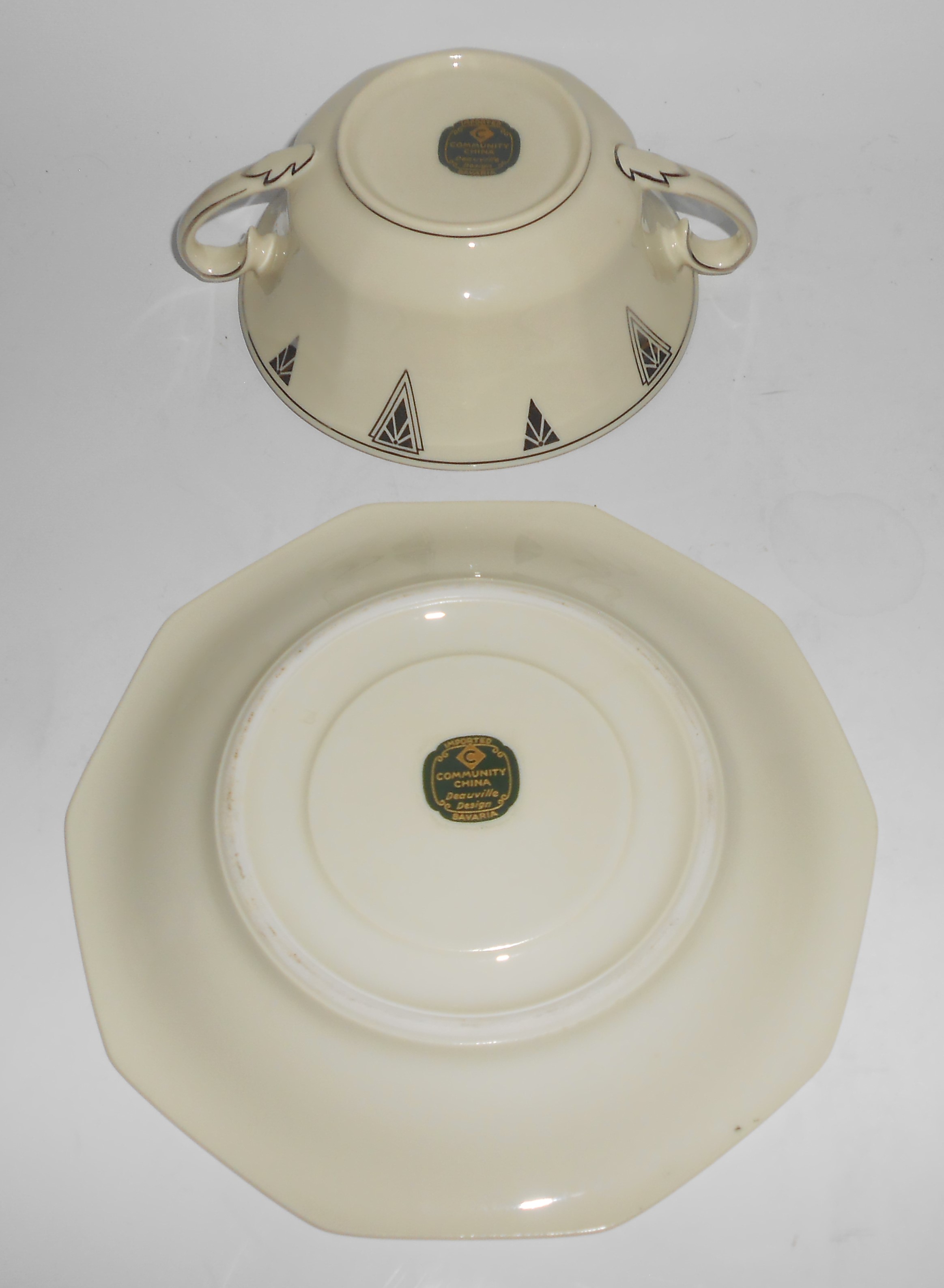 Community Porcelain China Bavaria Platinum Art Deco Dea