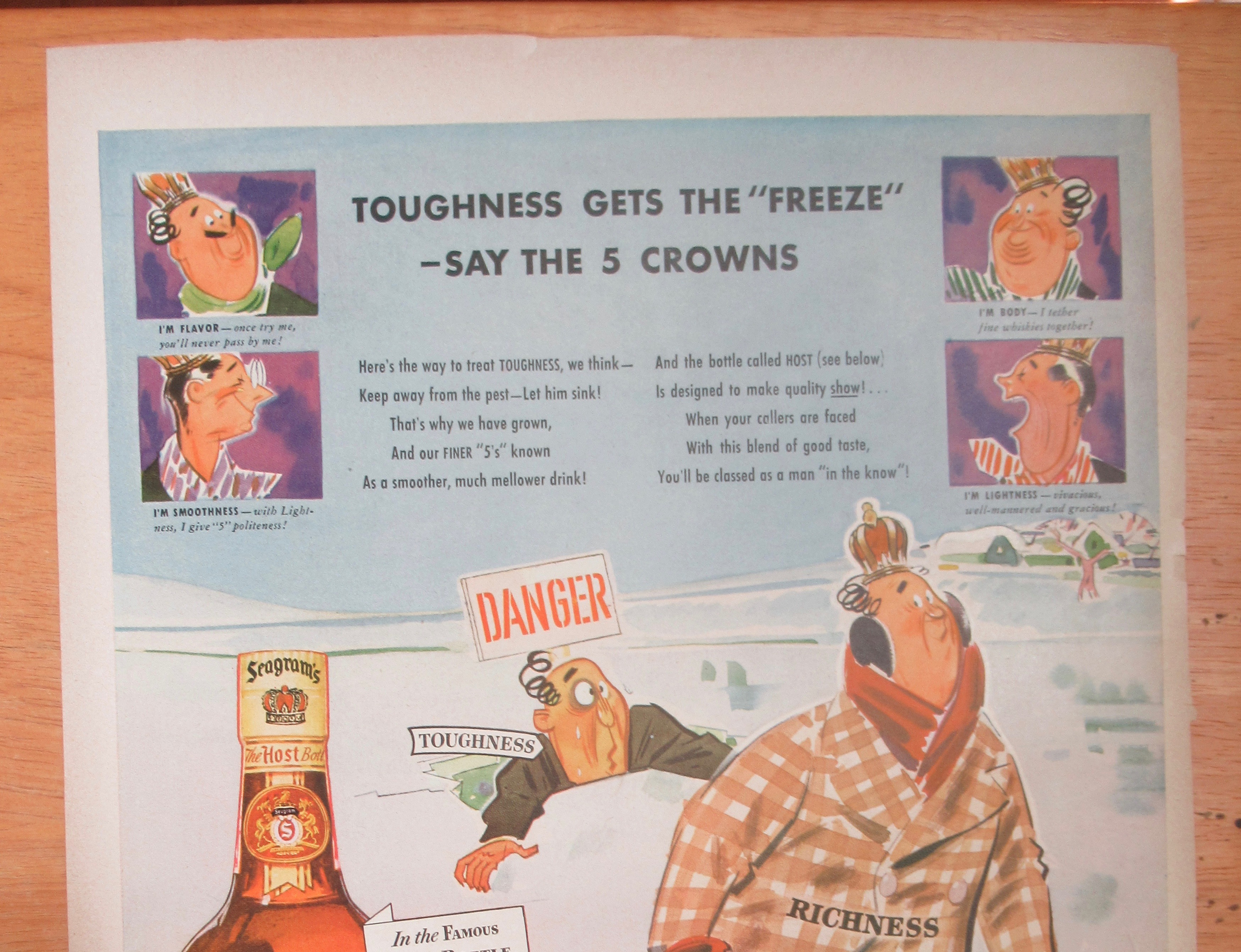 1943 Seagram's 5 Crown Whiskey w/Richness & Toughness
