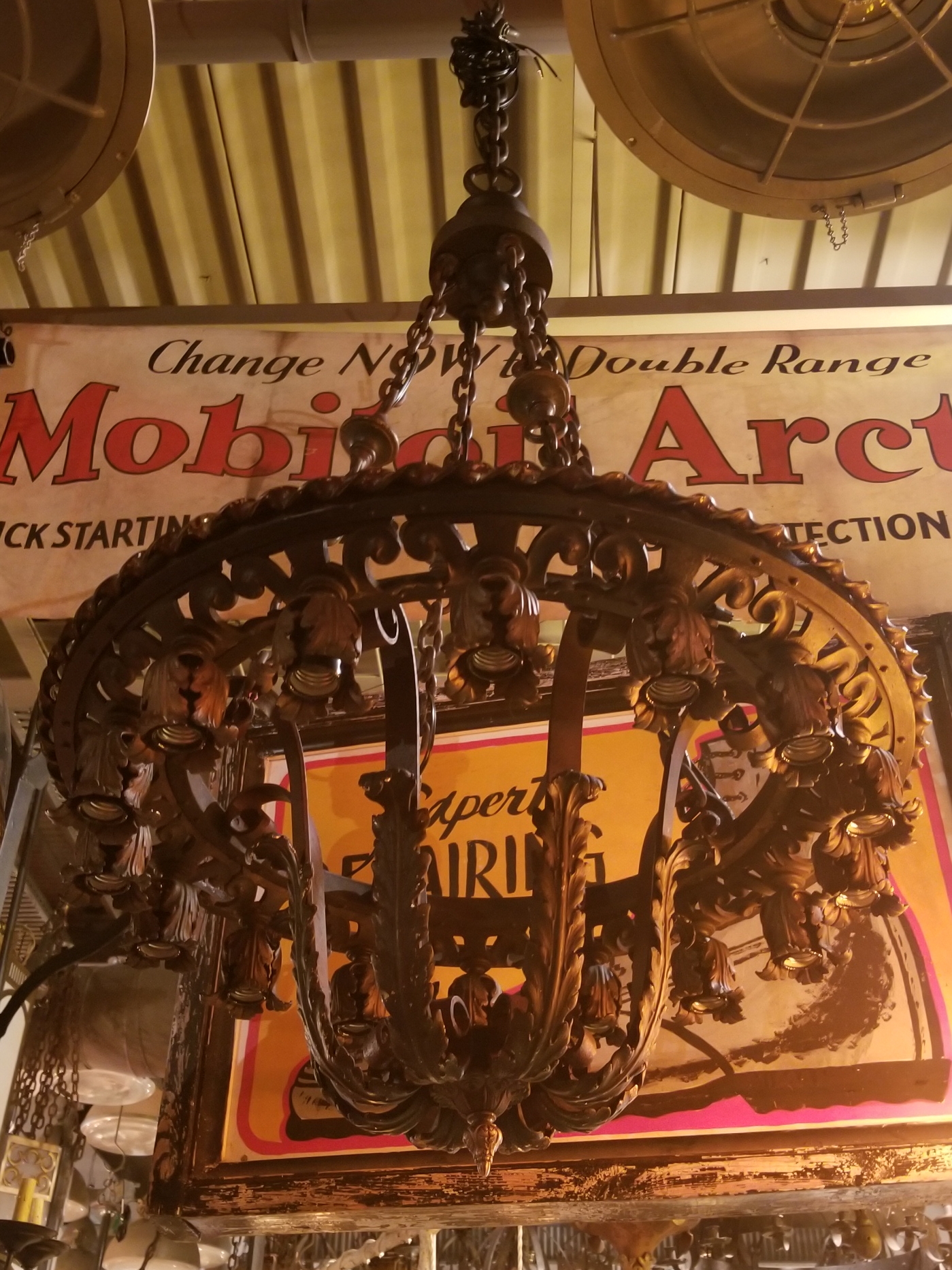 Ornate iron light....large scale  #1514-15