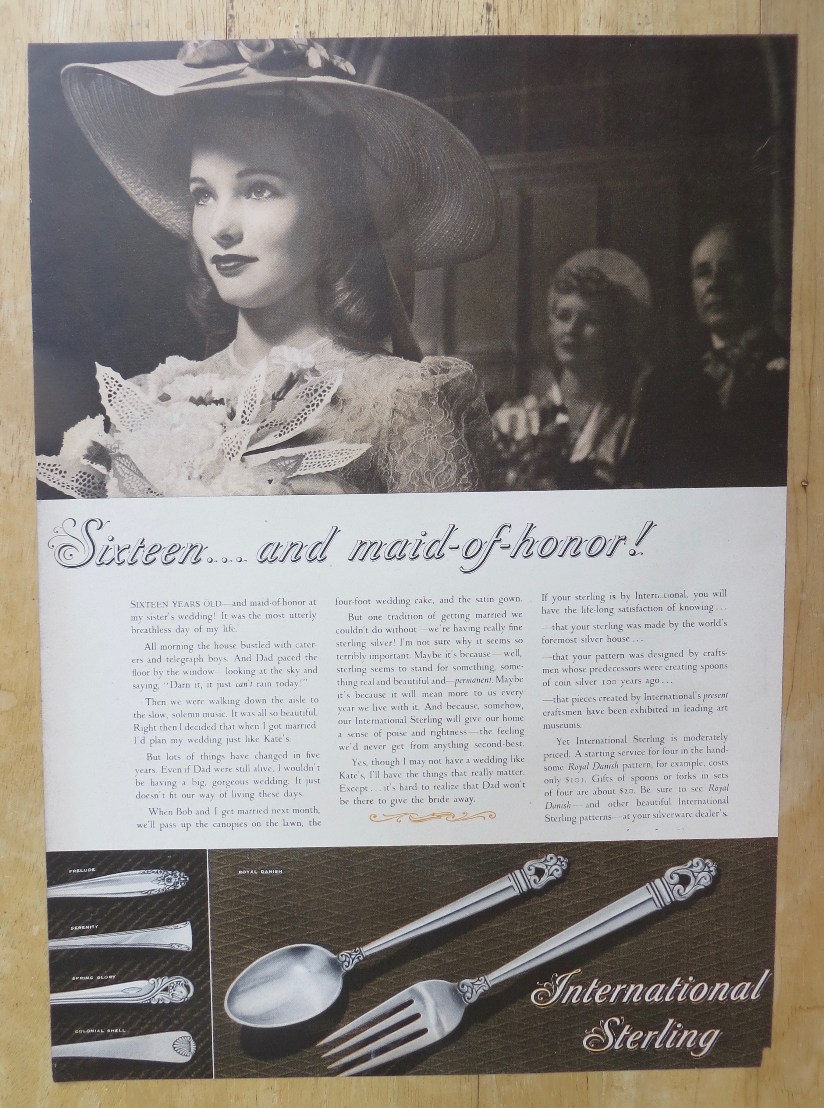 1942 International Sterling with Maid Of Honor