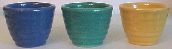 Garden City Pottery Cobalt Ring Custard Cup
