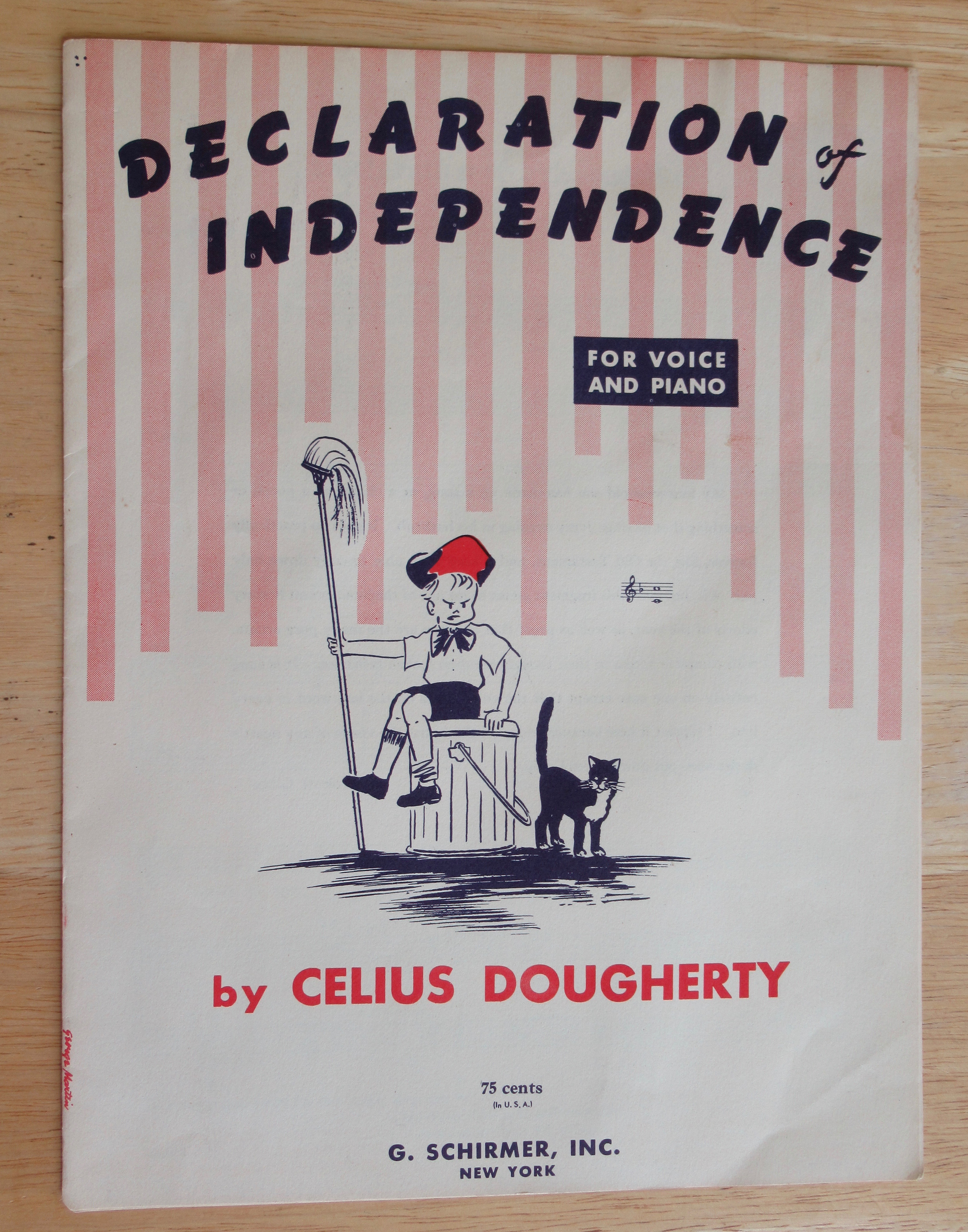 1948 Declaration Of Independence Sheet Music