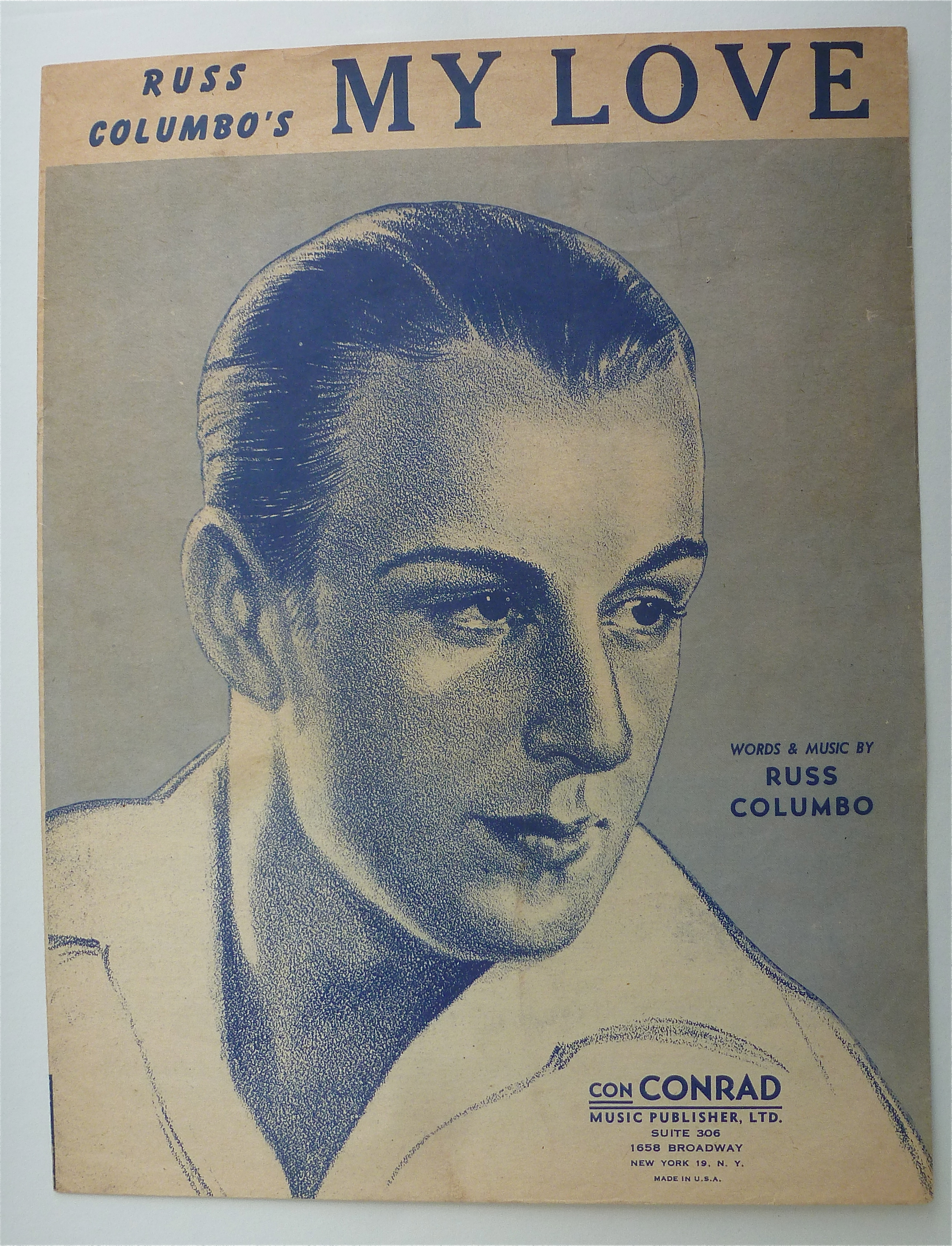 Sheet Music For 1932 Russ Columbo's My Love