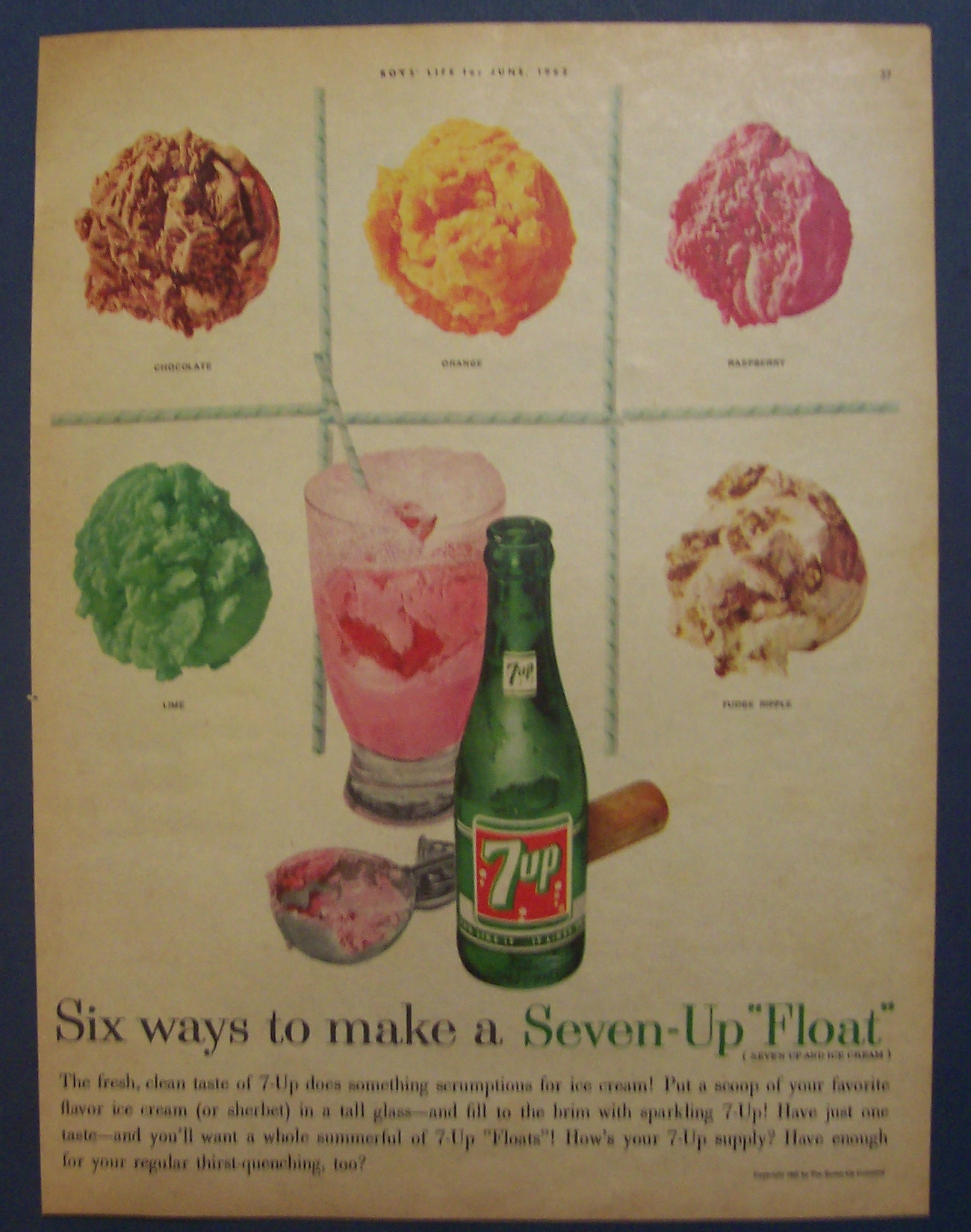 Vintage Ad: 1962  7 Up