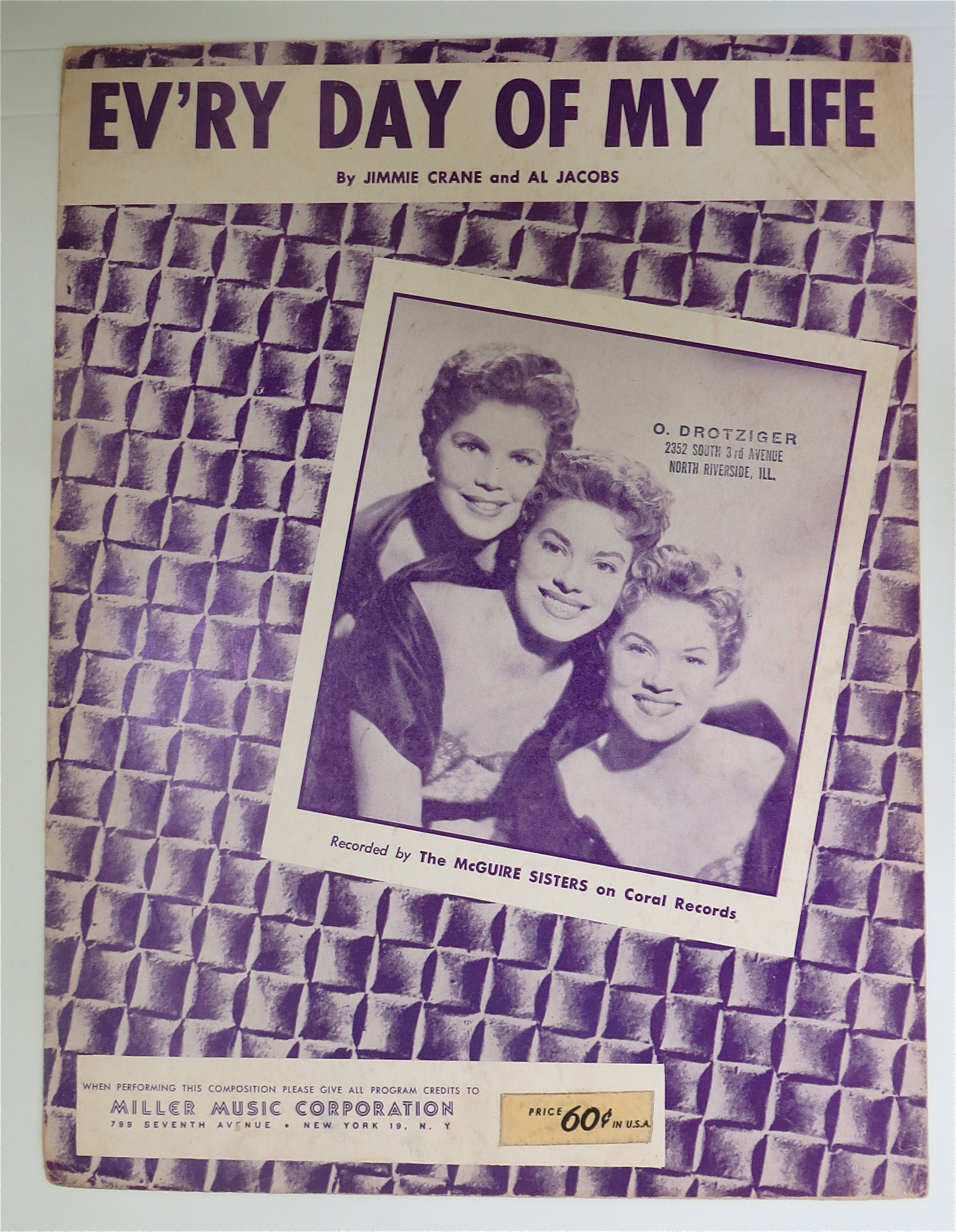 1954 Every Day Of My Life By Jimmie Crane & Al Jacobs