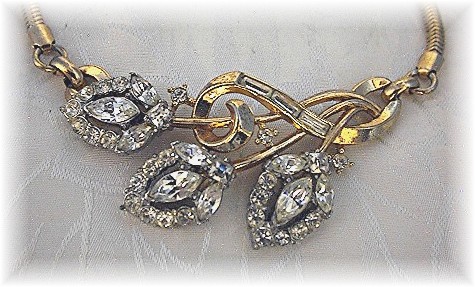 Crown TRIFARI Snake Chain Crystal Necklace
