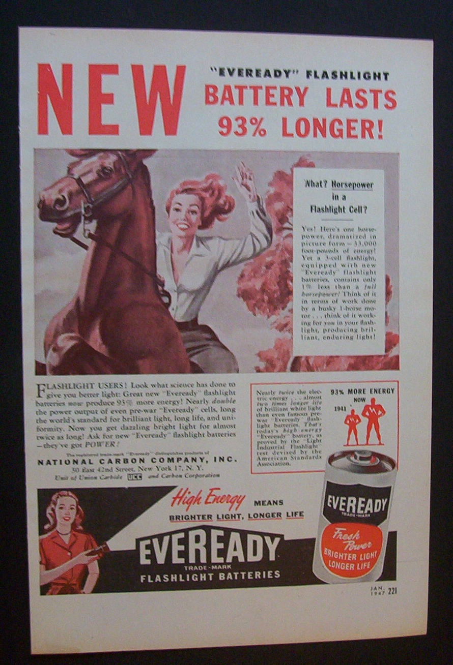 1947  Eveready  Batteries
