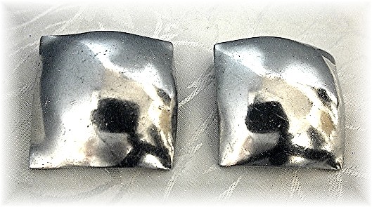 Large Square ROBIN KAHN Clip Earrings