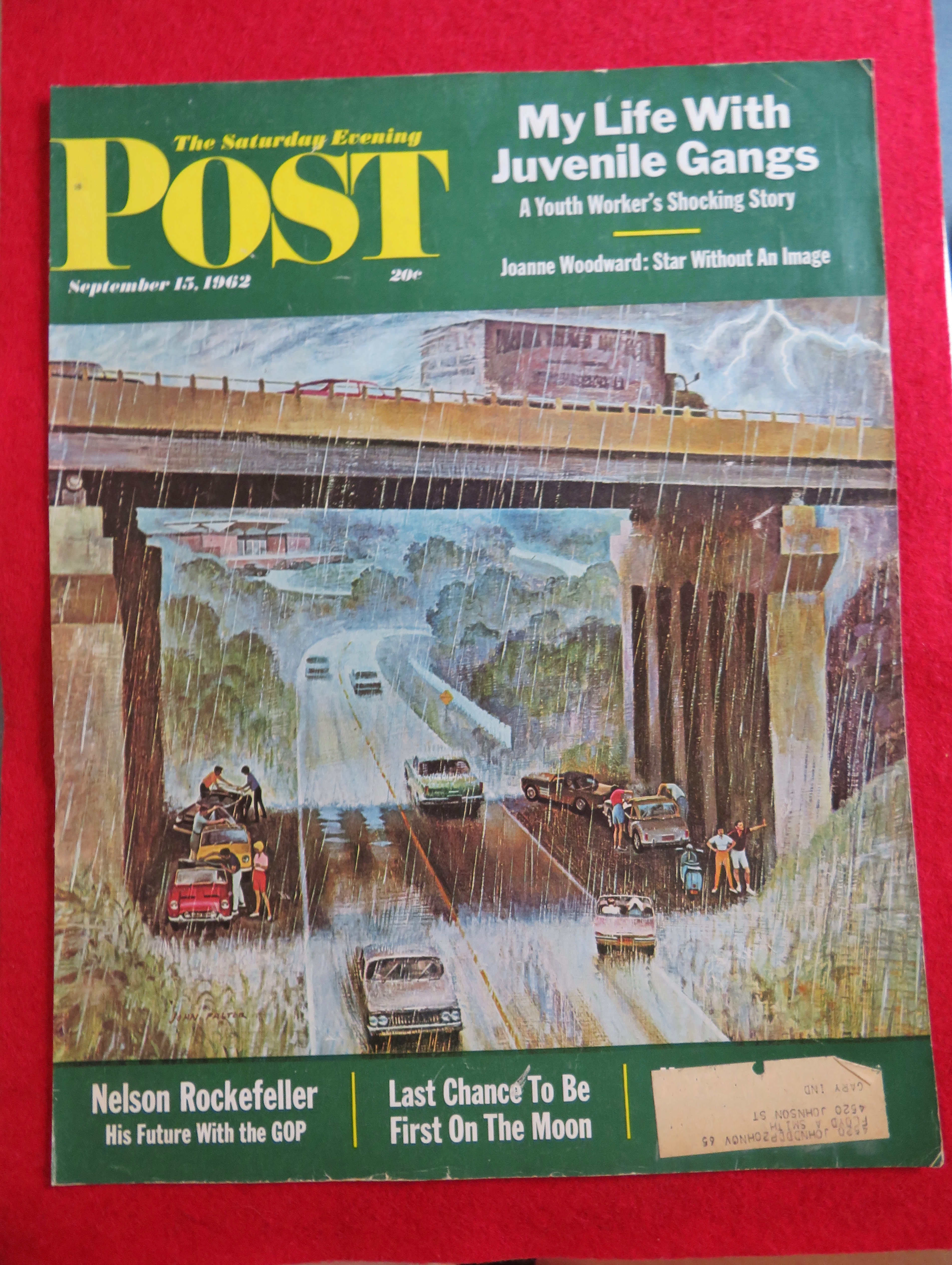 1962 Saturday Evening Post Cover (Only) By John Falter