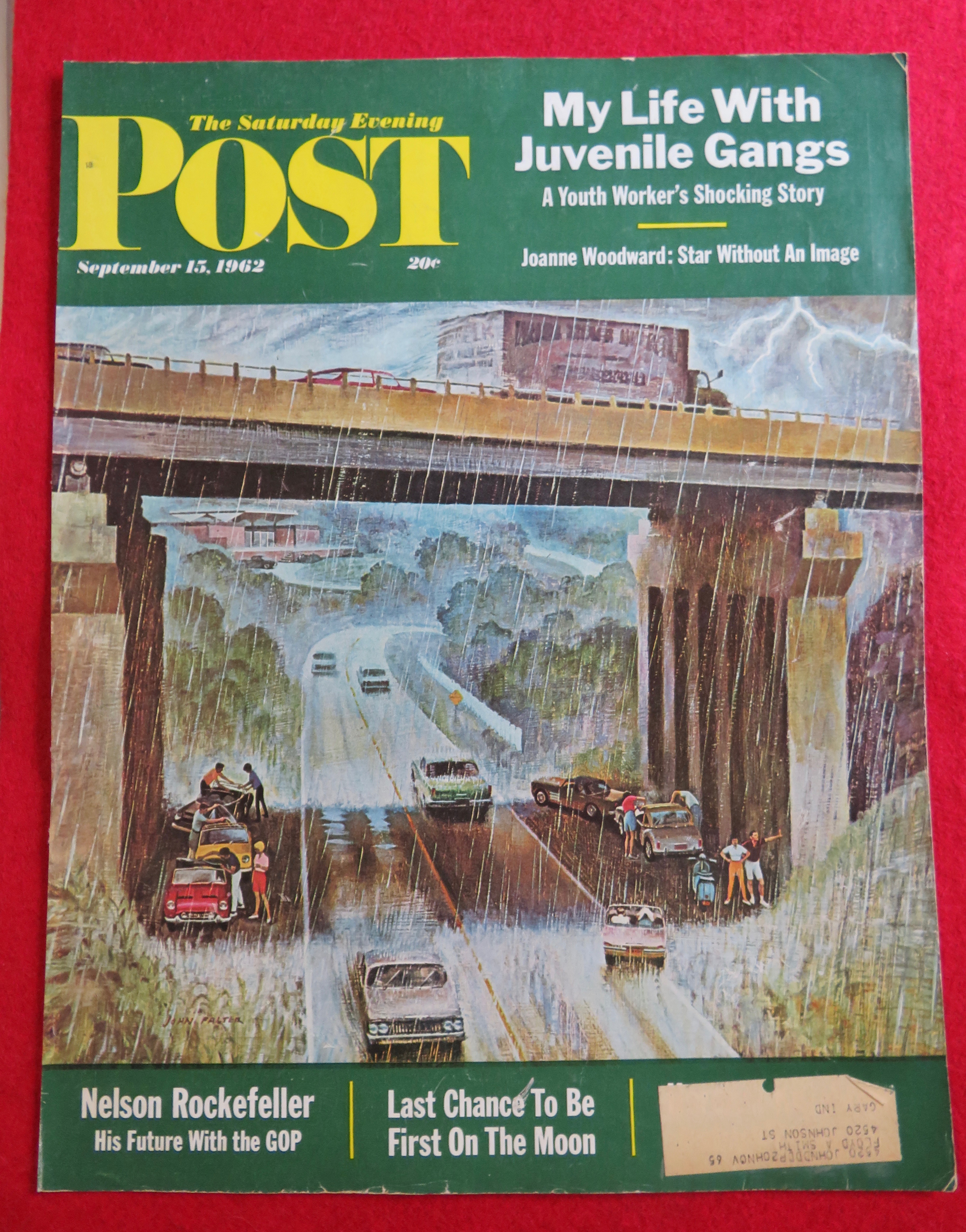 1962 Saturday Evening Post Cover (Only) By John Falter