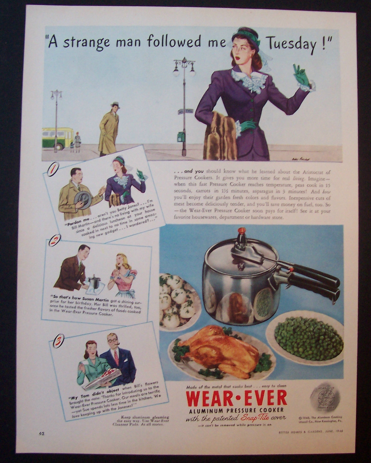 1946  Wear - Ever  Aluminum  Pressure  Cooker