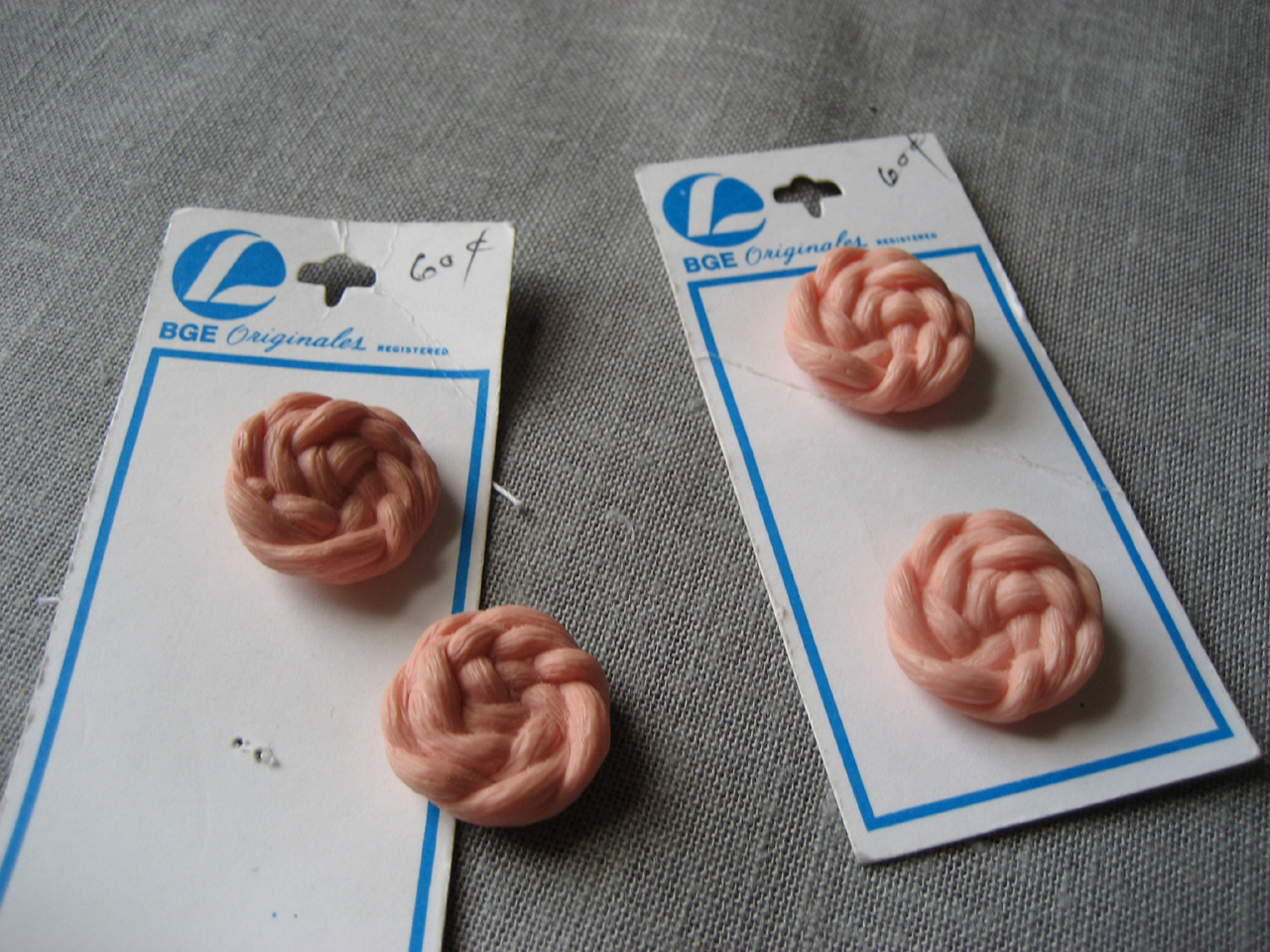 Plastic Pink Buttons