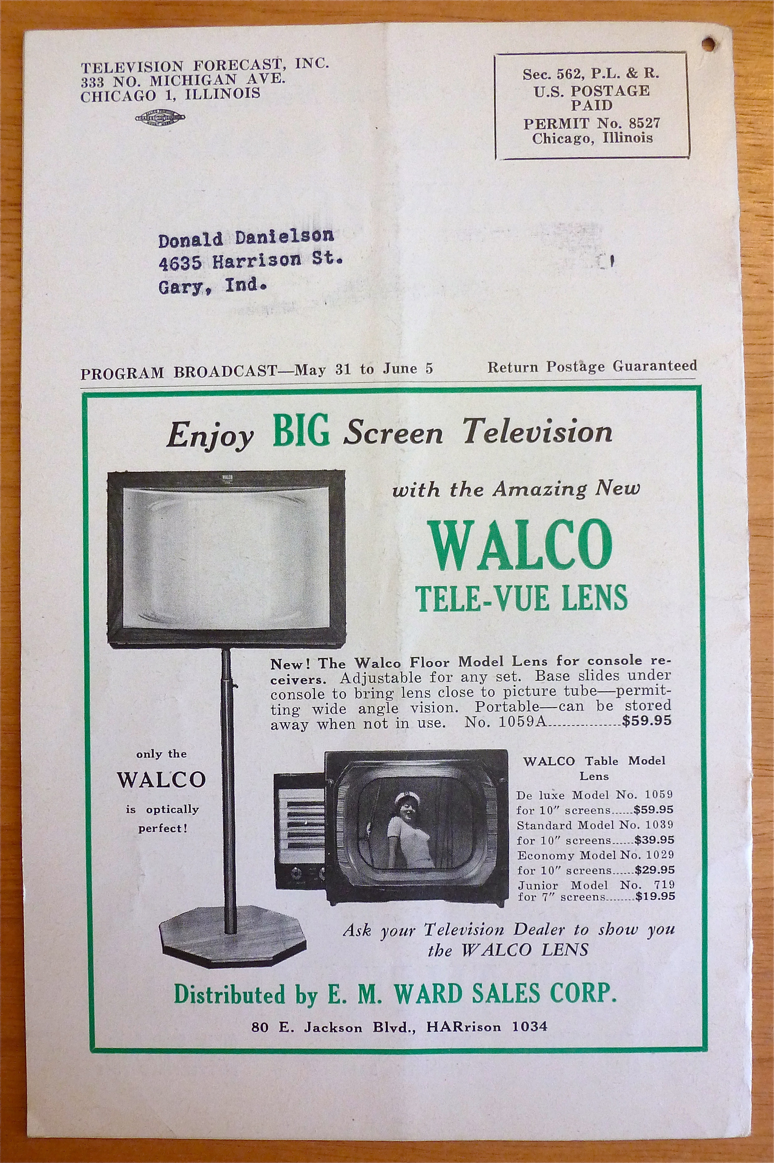 1948 Chicago Television Forecast Issue #4 Sulky Racing