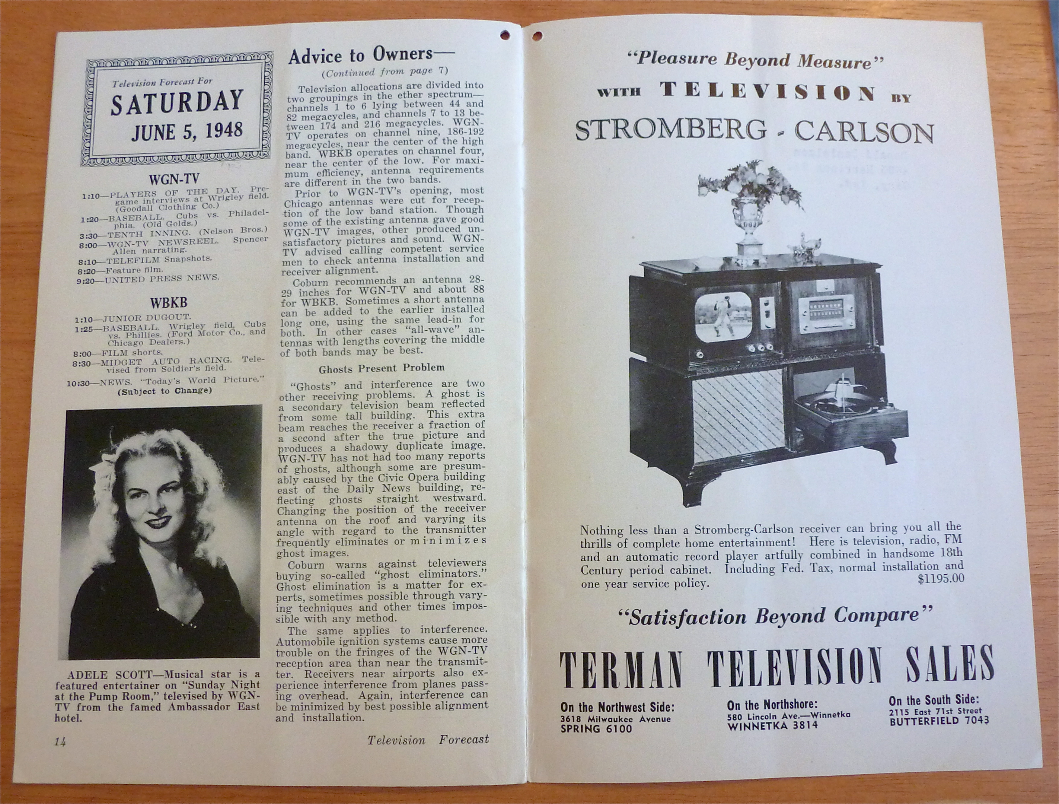 1948 Chicago Television Forecast Issue #4 Sulky Racing