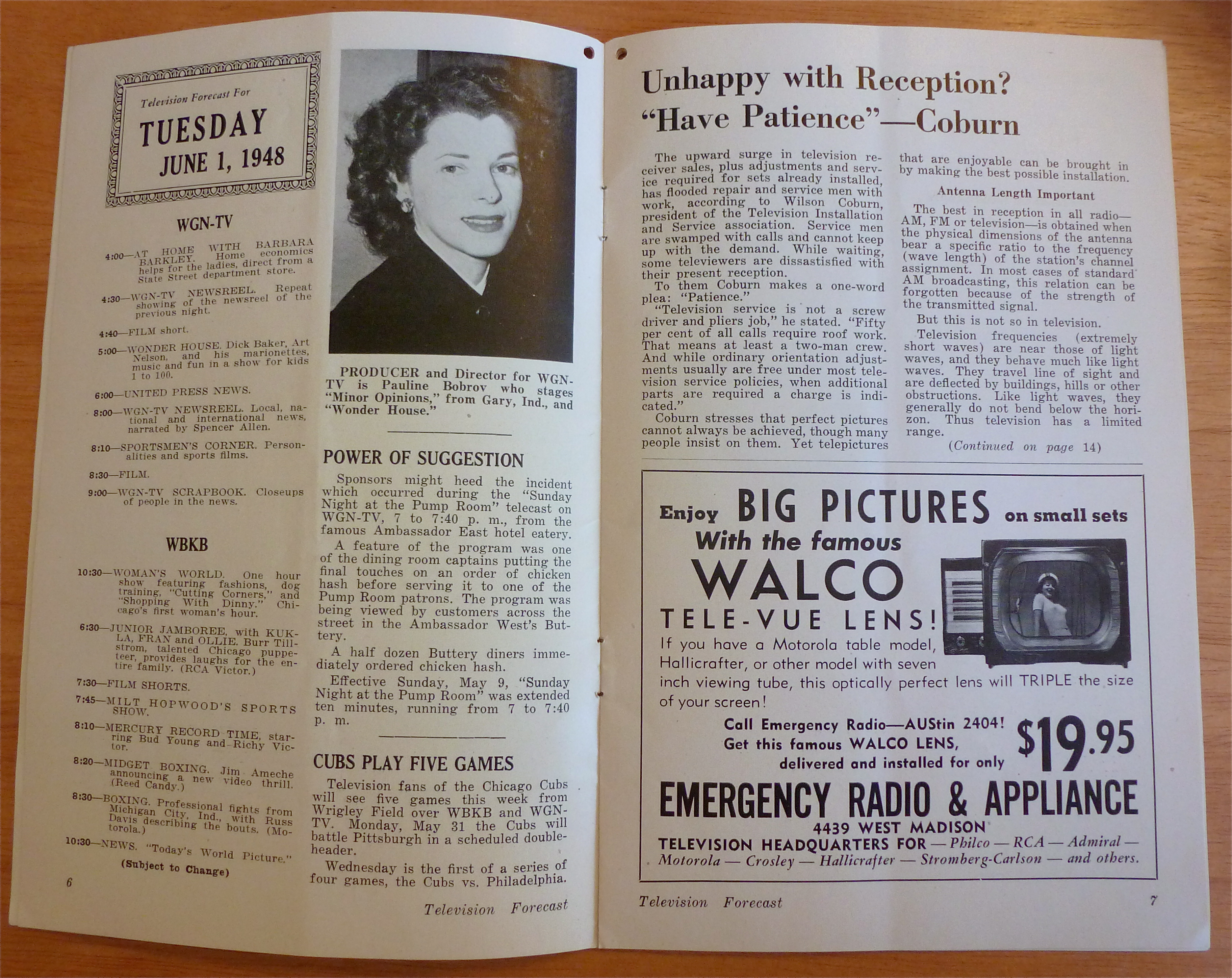 1948 Chicago Television Forecast Issue #4 Sulky Racing