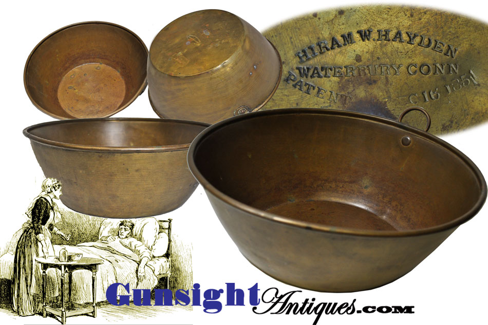 Hayden’s Pat. 1851 spun-brass Basin