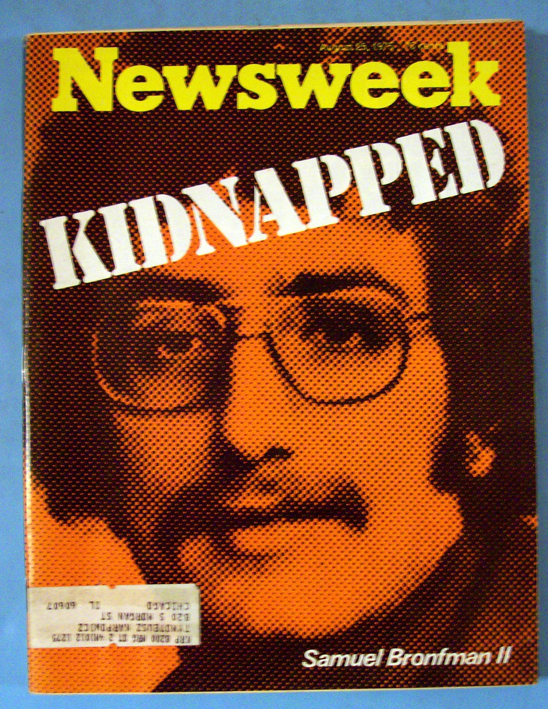 Newsweek Magazine - August 25, 1975 - Kidnapped