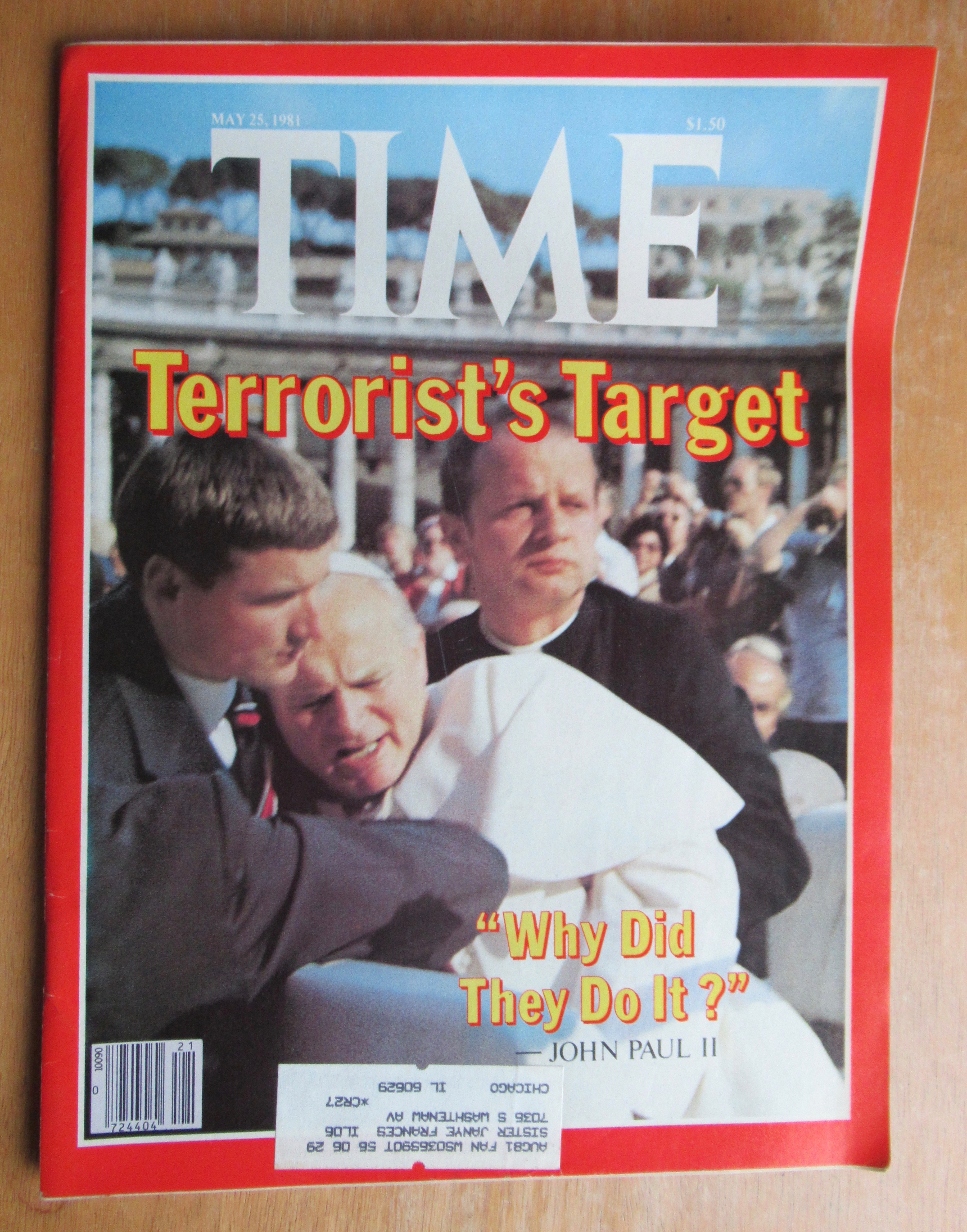 Time Magazine-May 25, 1981-John Paul II (The Pope)