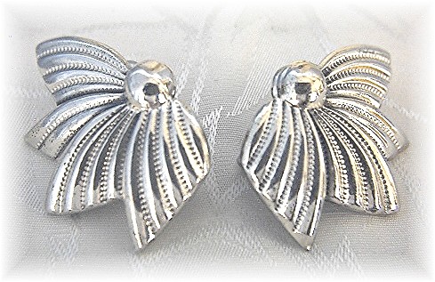 Danecraft Sterling Silver Leaf Clip Earrings