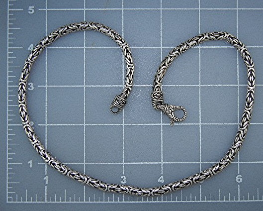 Bali Indonesia Sterling Silver Chain Large Clasp
